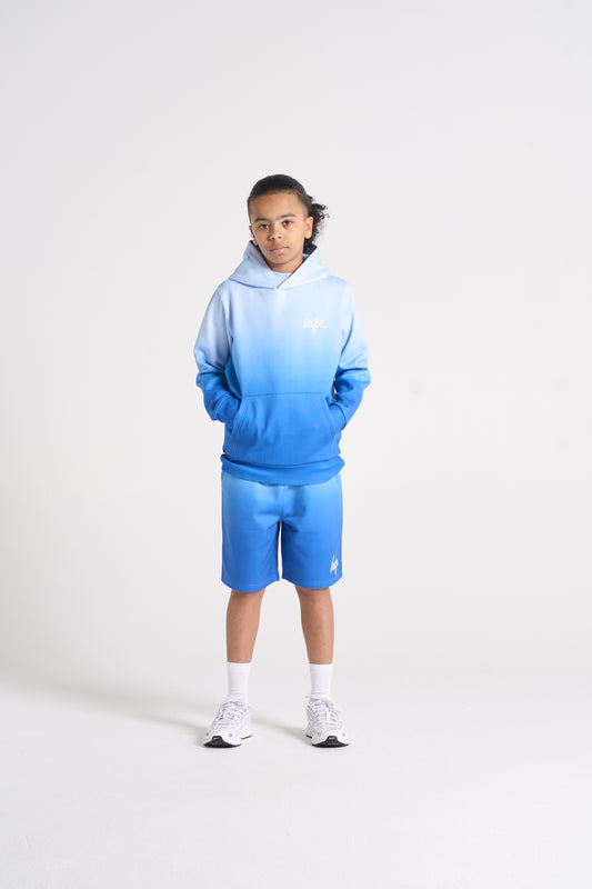 Hype Boys Blue Fade Hoodie & Shorts Set