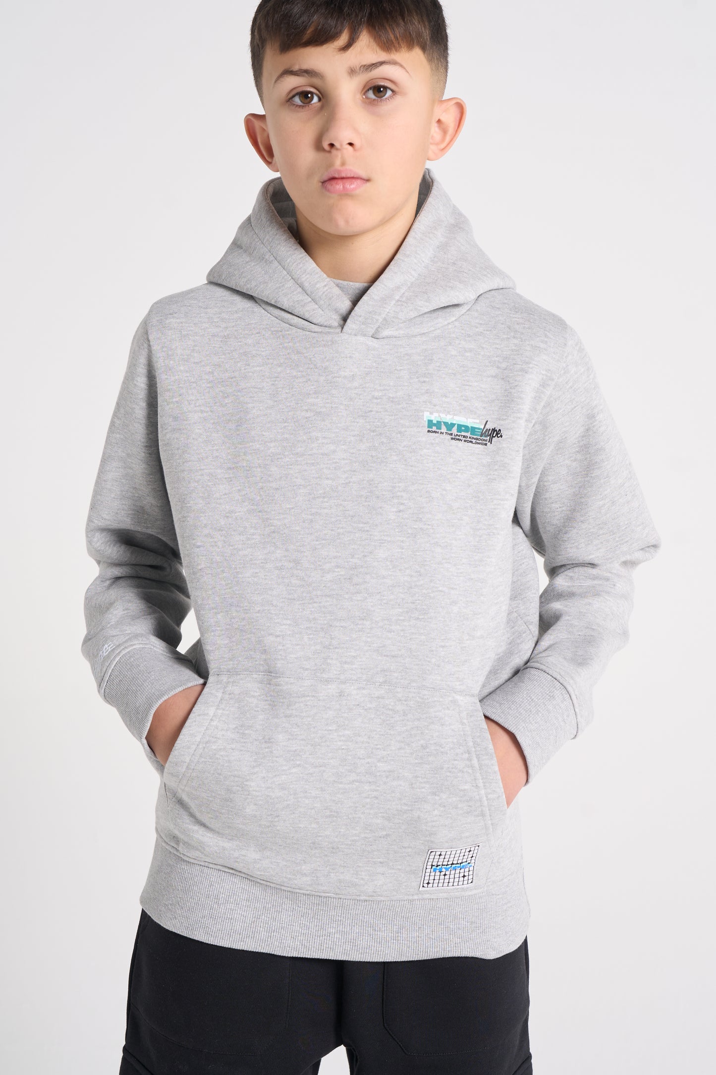 Hype Boys Grey Marl Cosmic Hoodie