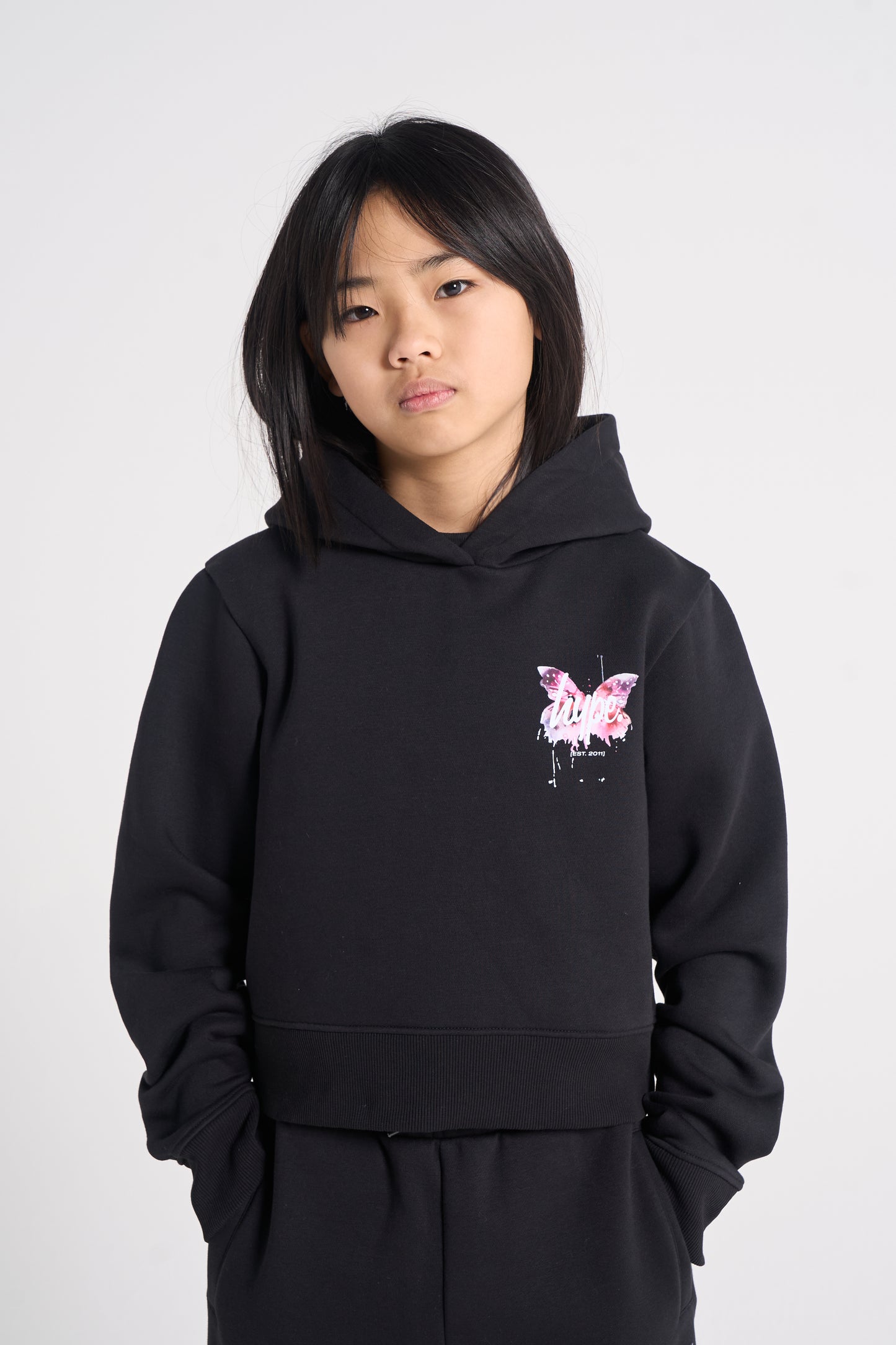 Hype Girls Black Butterfly Tracksuit