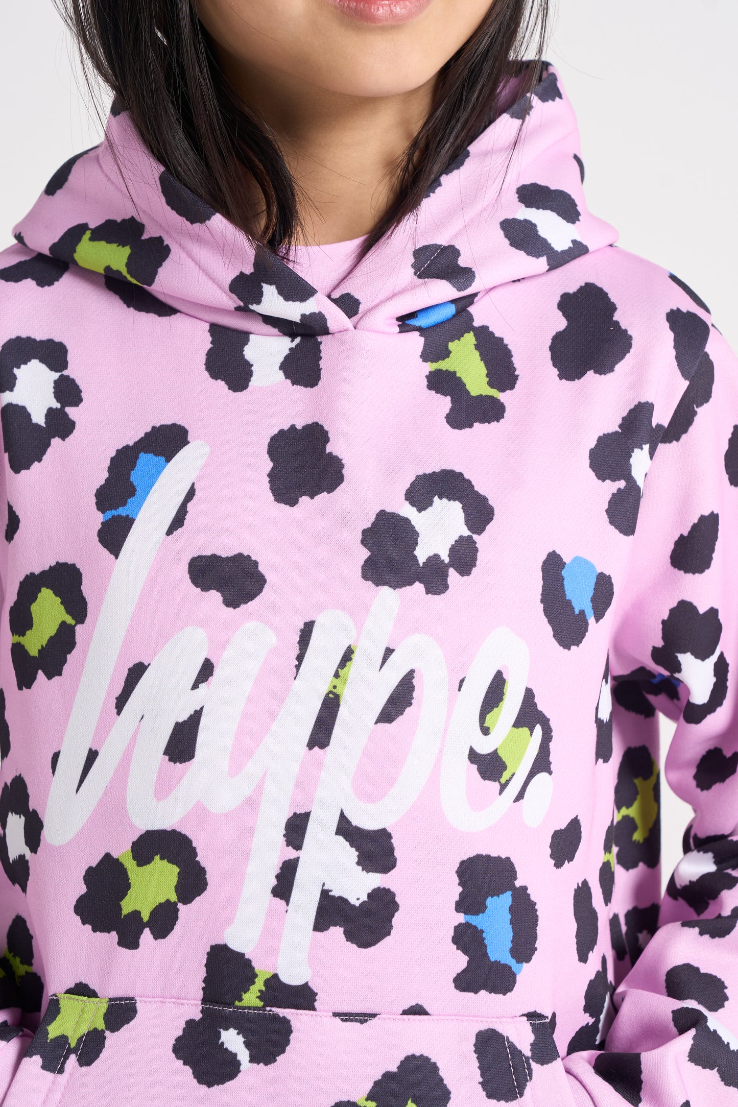 Hype Girls Lilac Leopard Hoodie