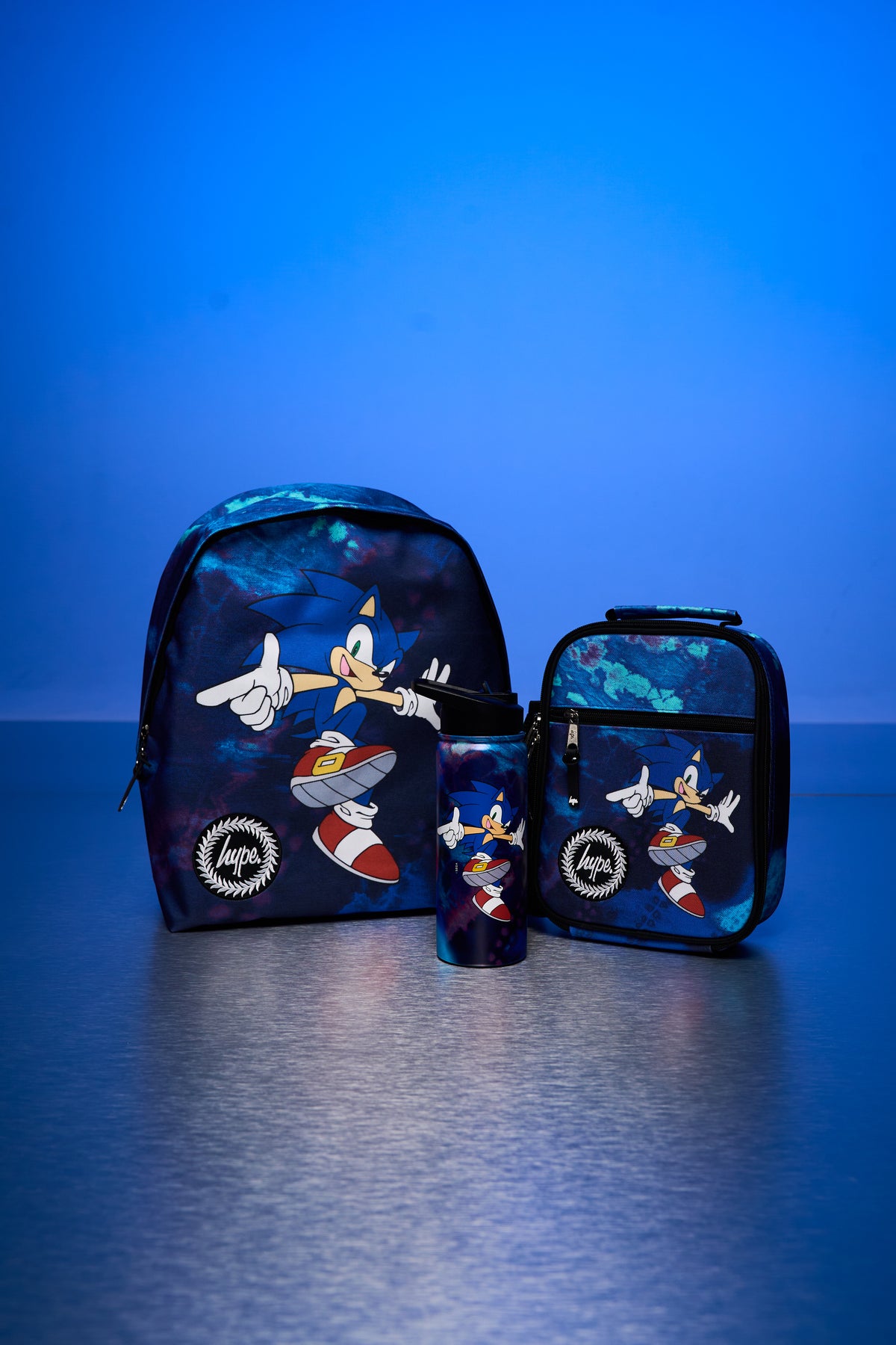 Hype x Sonic The Hedgehog™ Blue Sonic Speed Backpack, Lunch Bag & Bottle Bundle