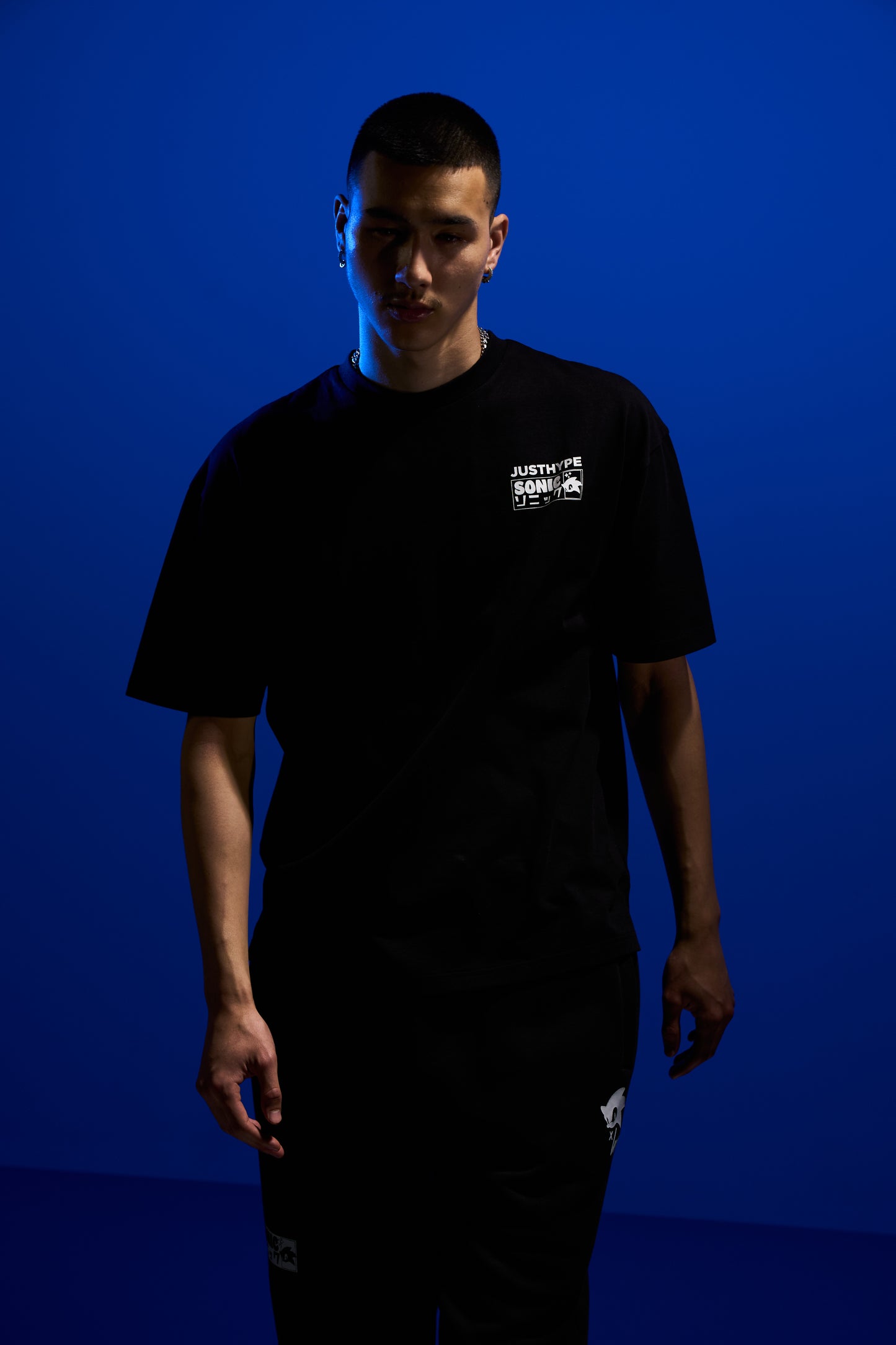 Hype x Sonic The Hedgehog™ Mens Black Retro Sonic T-Shirt