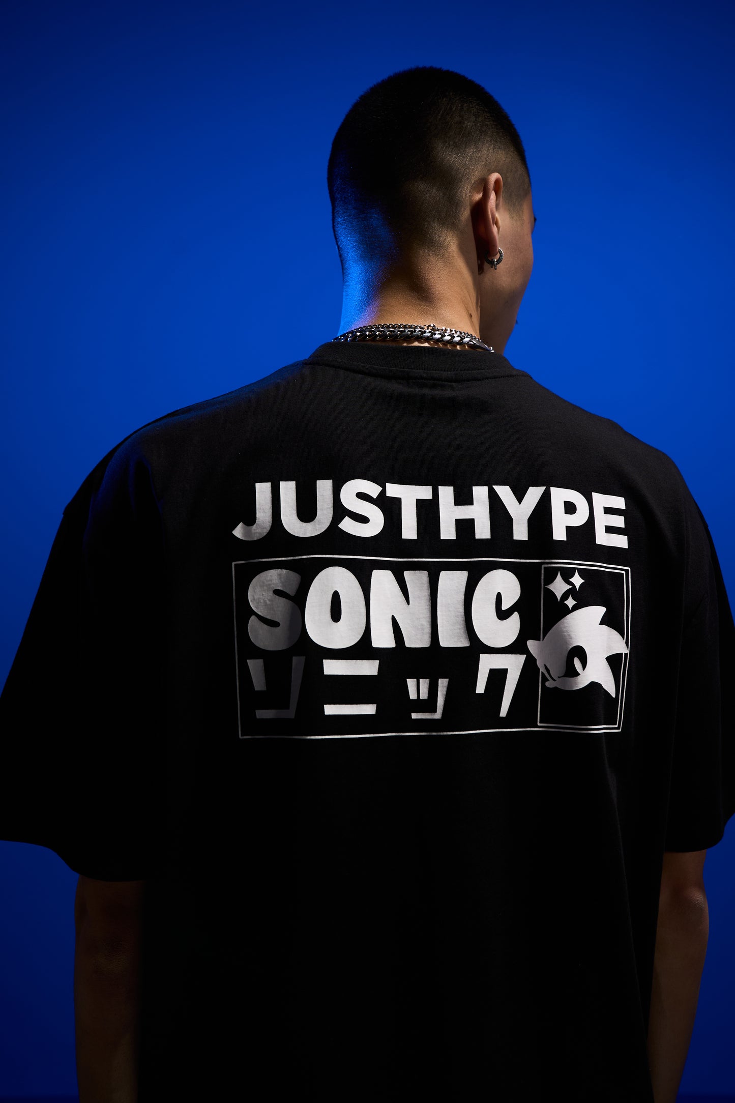Hype x Sonic The Hedgehog™ Mens Black Retro Sonic T-Shirt