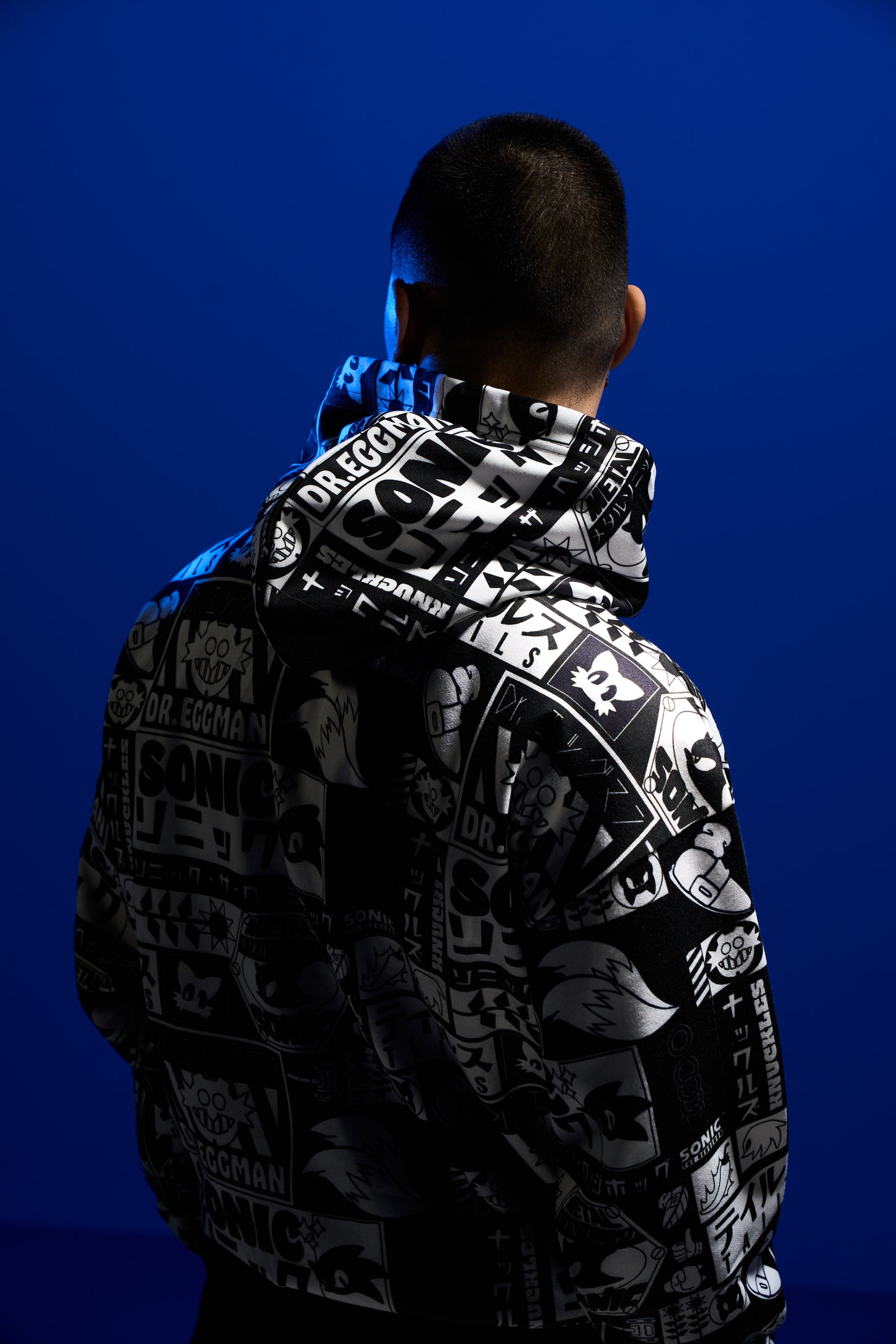 Hype x Sonic The Hedgehog™ Mens Multi Retro Sonic Hoodie