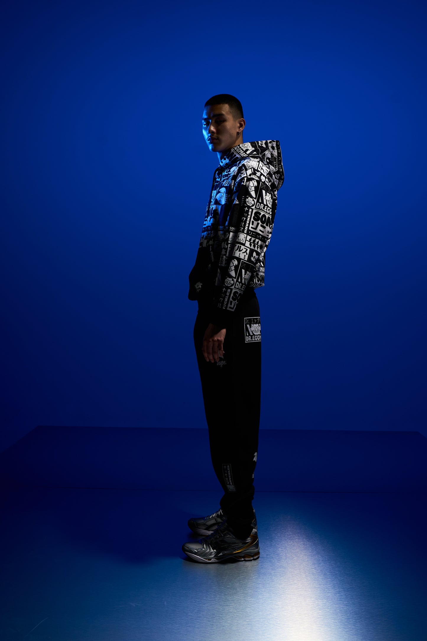 Hype x Sonic The Hedgehog™ Mens Multi Retro Sonic Hoodie