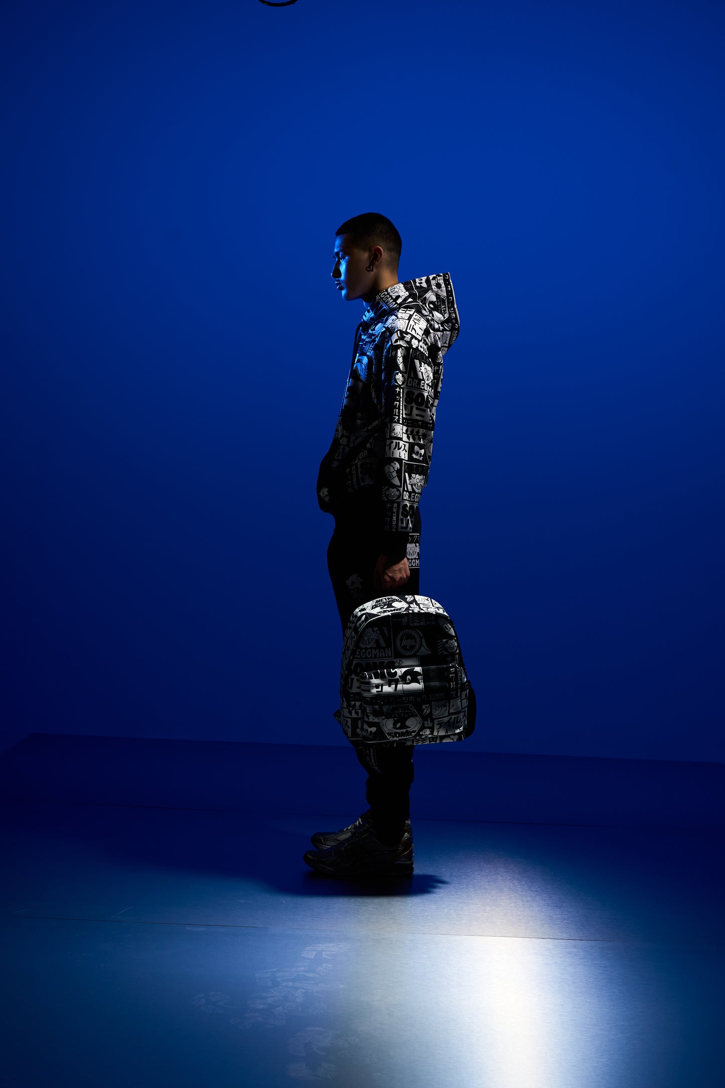 Hype x Sonic The Hedgehog™ Mens Multi Retro Sonic Hoodie