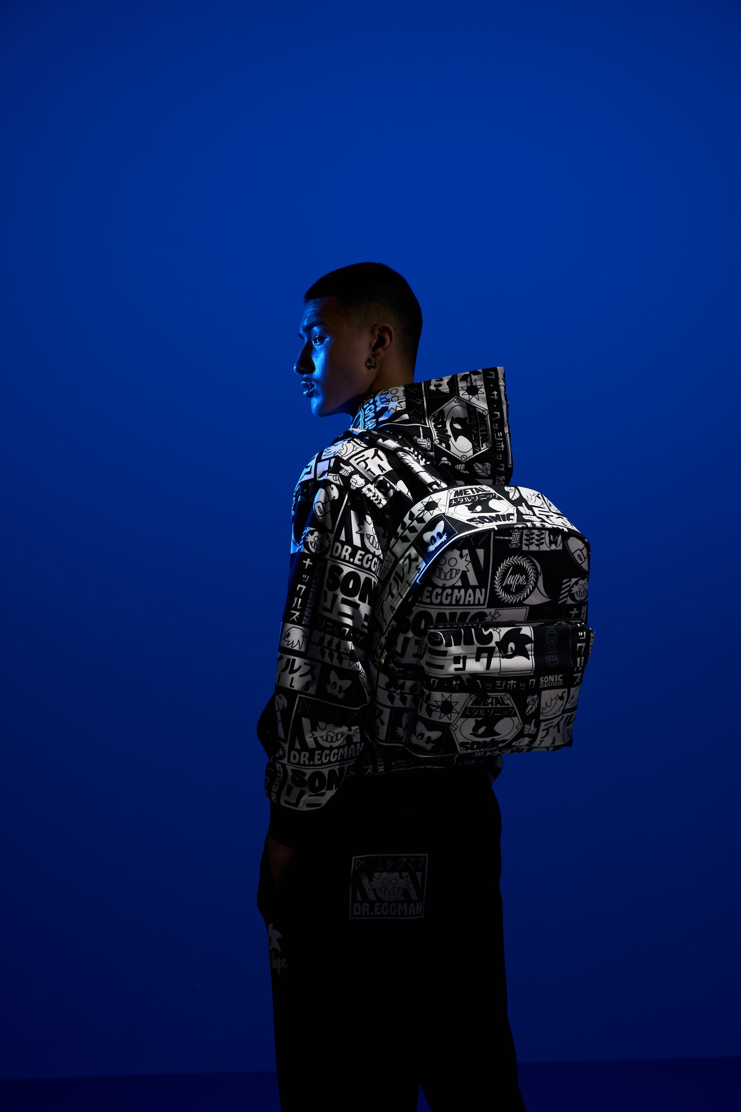 Hype x Sonic The Hedgehog™ Mens Multi Retro Sonic Hoodie