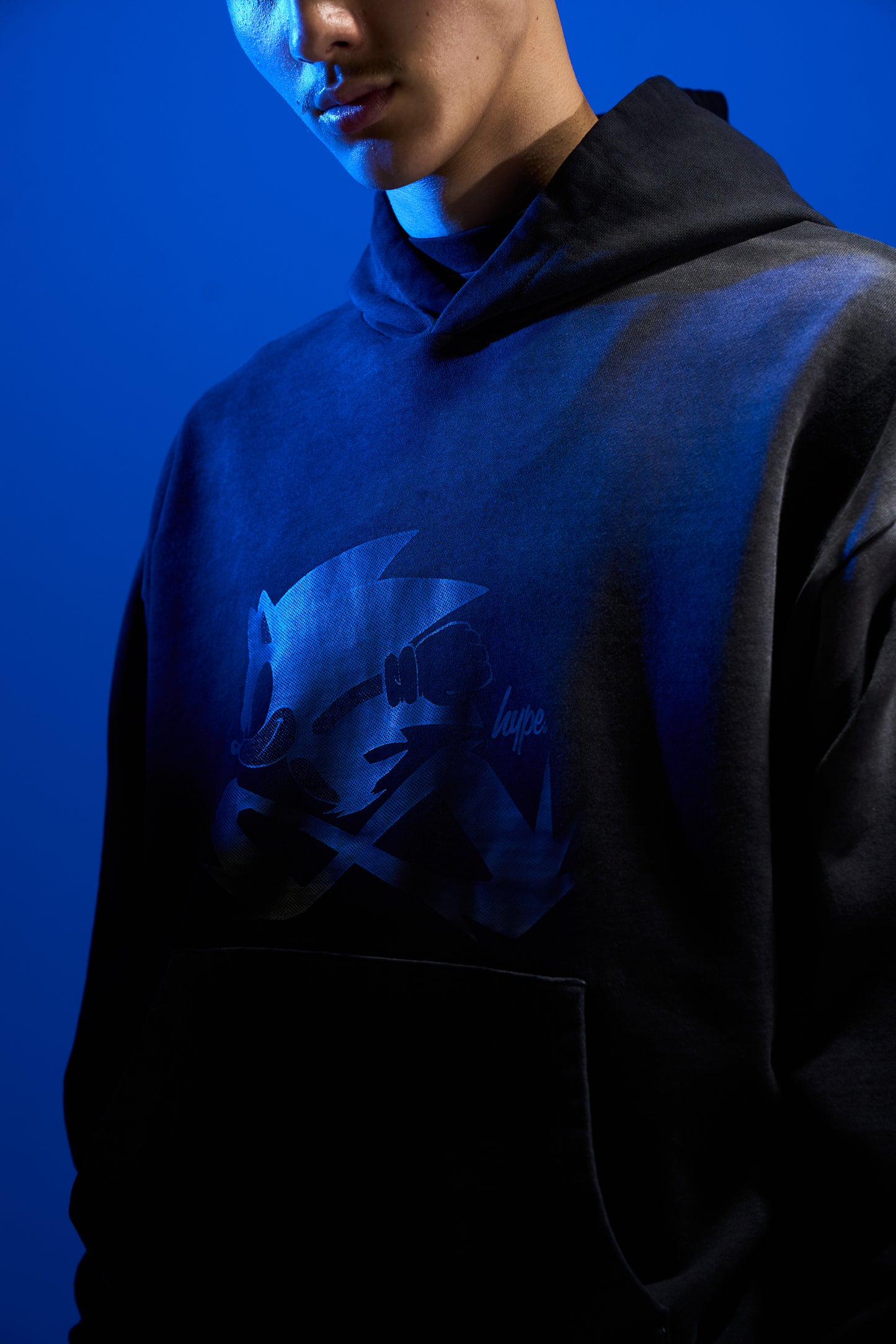 Hype x Sonic The Hedgehog™ Mens Black Sonic Doodle Hoodie