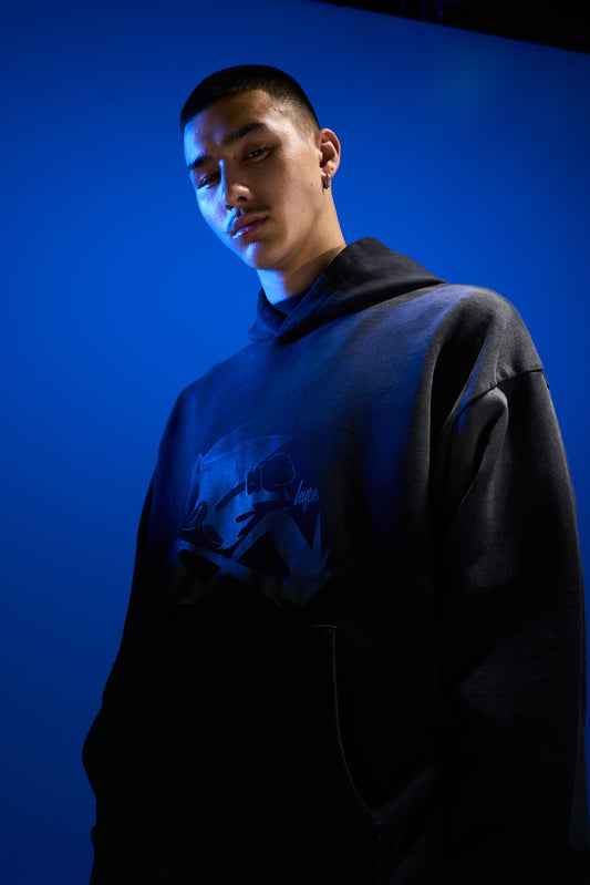 Hype x Sonic The Hedgehog™ Mens Black Sonic Doodle Hoodie