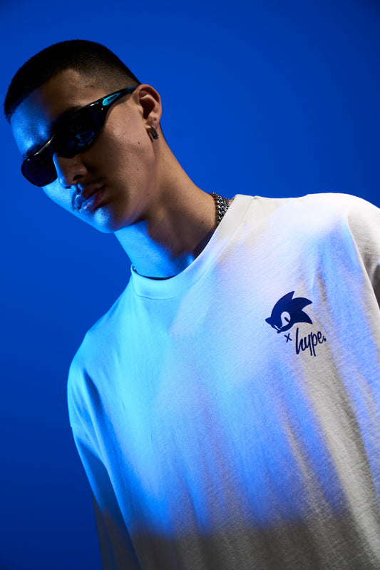 Hype x Sonic The Hedgehog™ Mens White Sonic Comic T-Shirt
