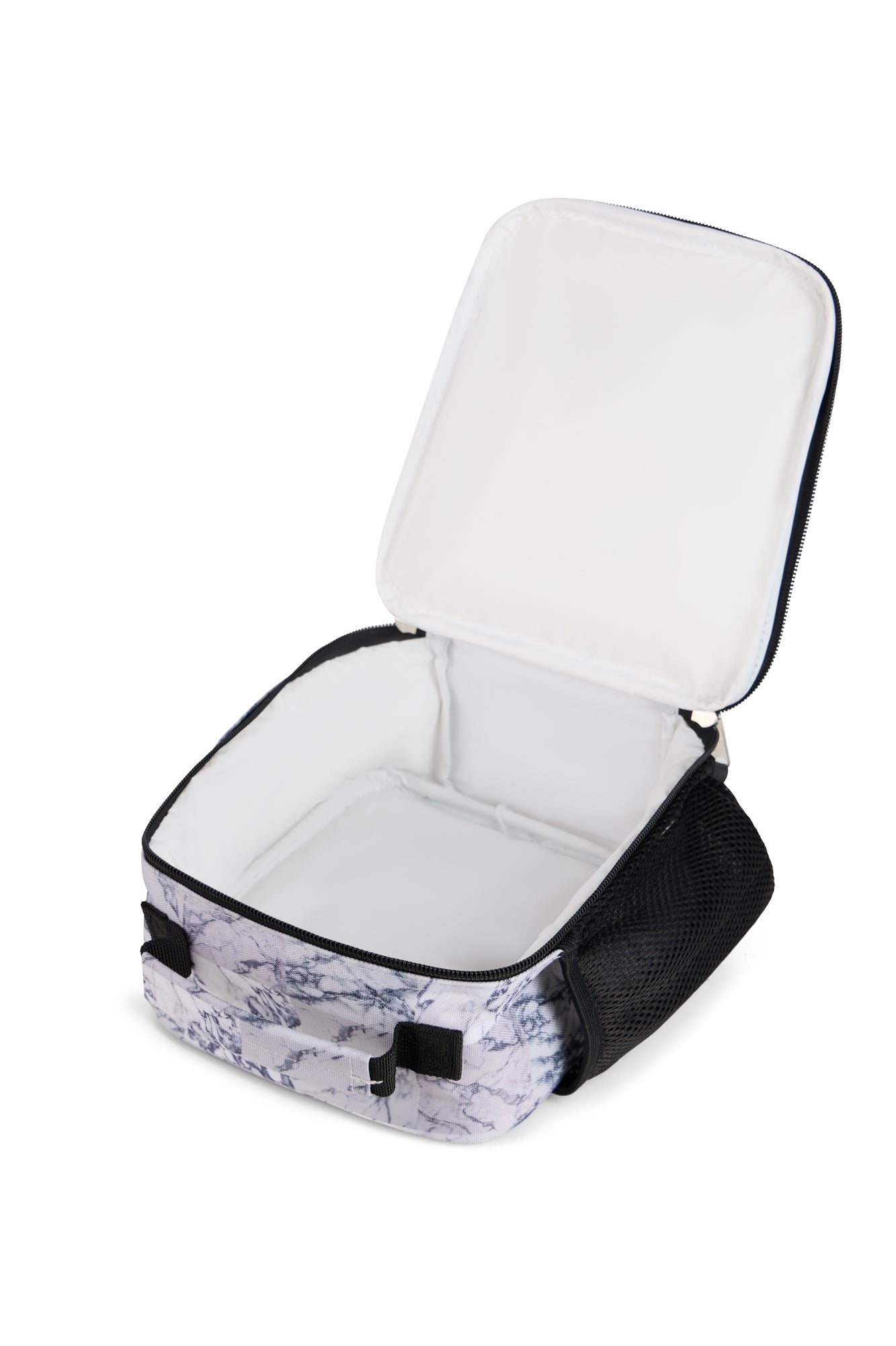 Hype Unisex White Mixed Marble Lunch Bag