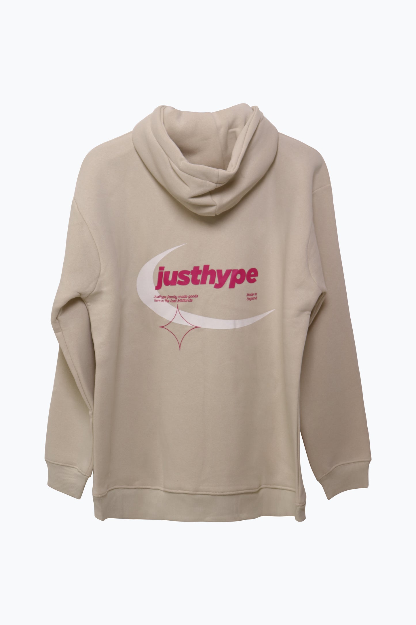 Justhype Mens Beige Moon Hoodie