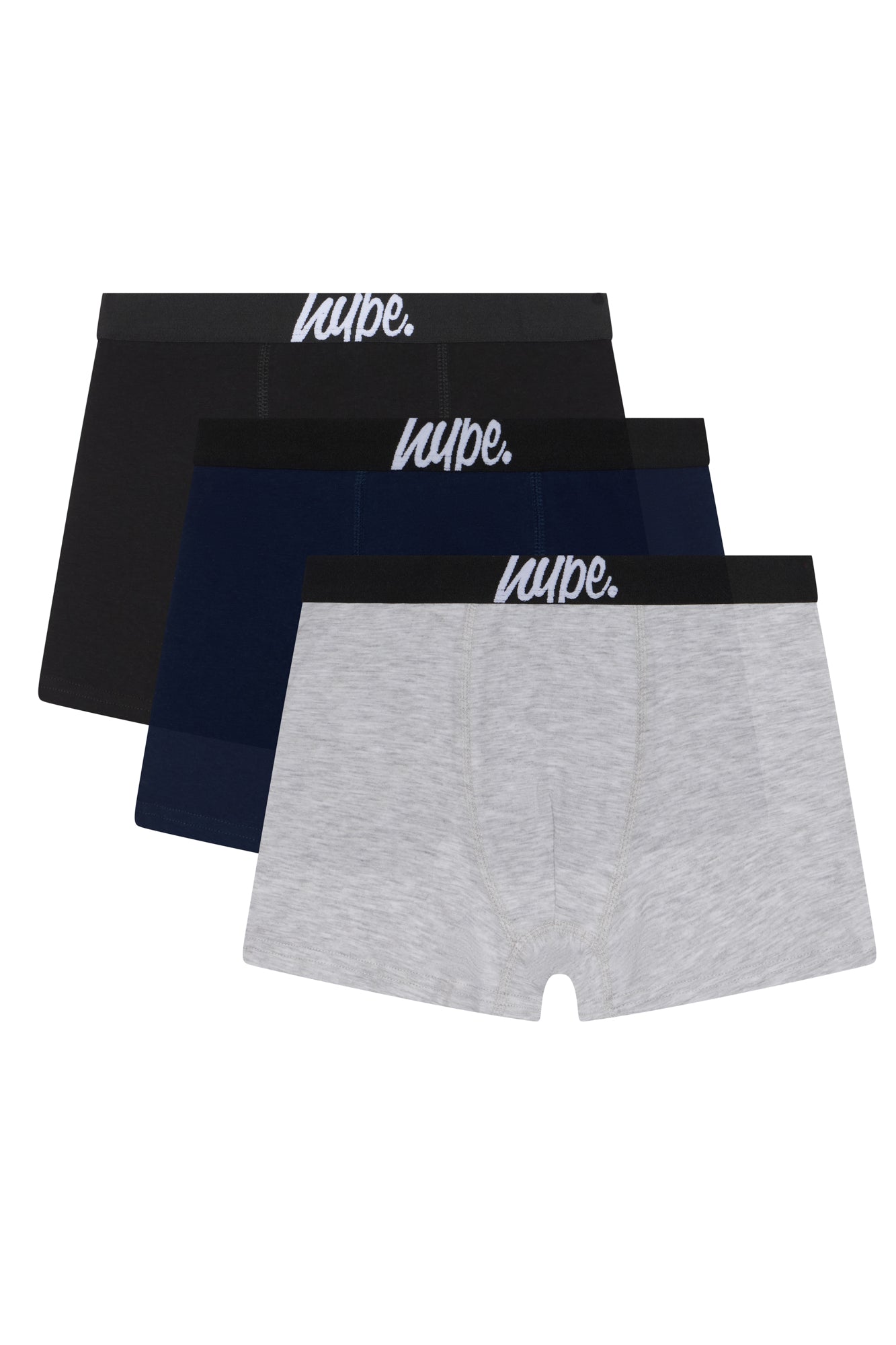 Black Grey Navy 3 Pack Boxers
