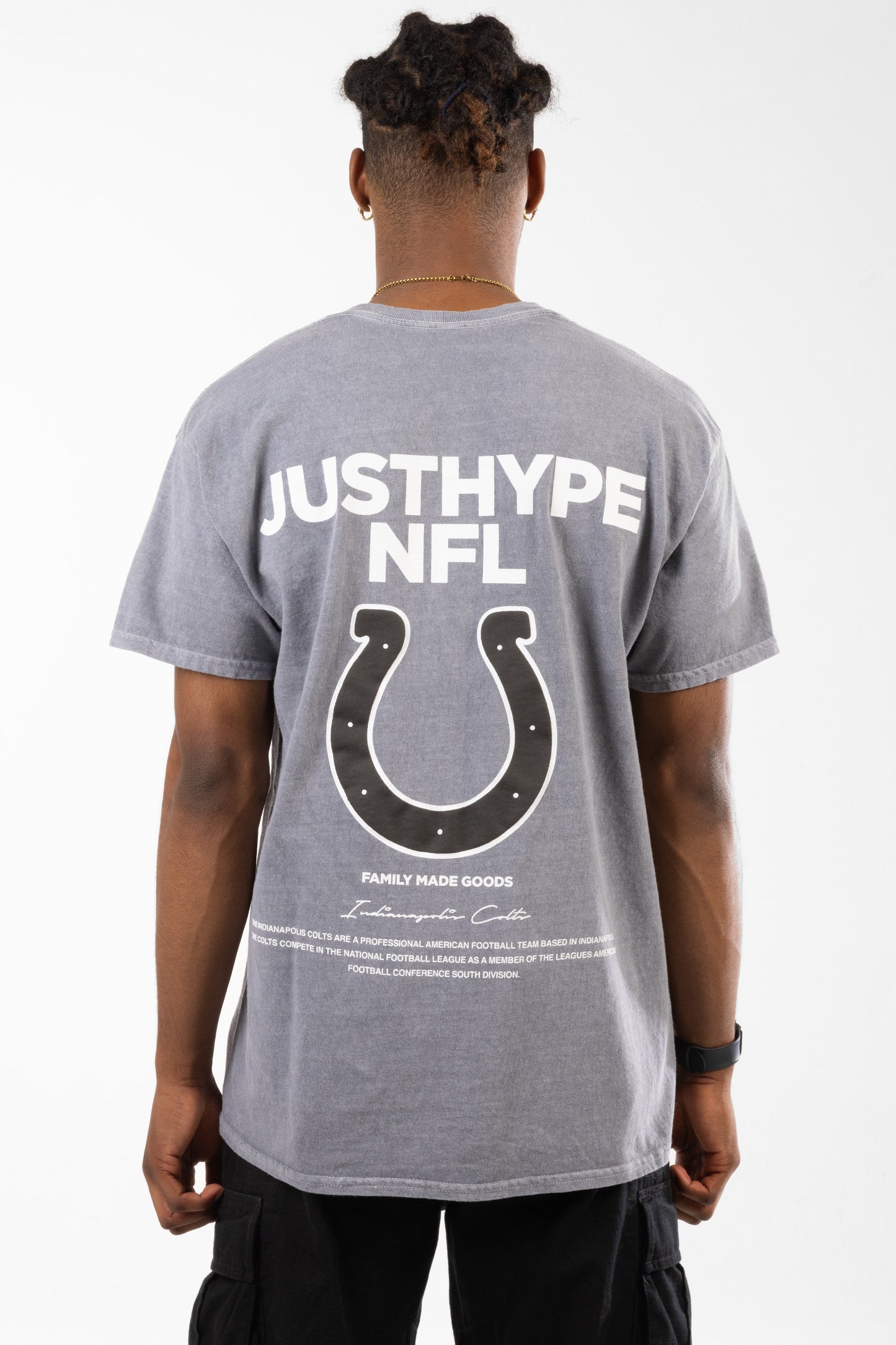 Nfl X Hype Adults Grey Indianapolis Colts T-Shirt