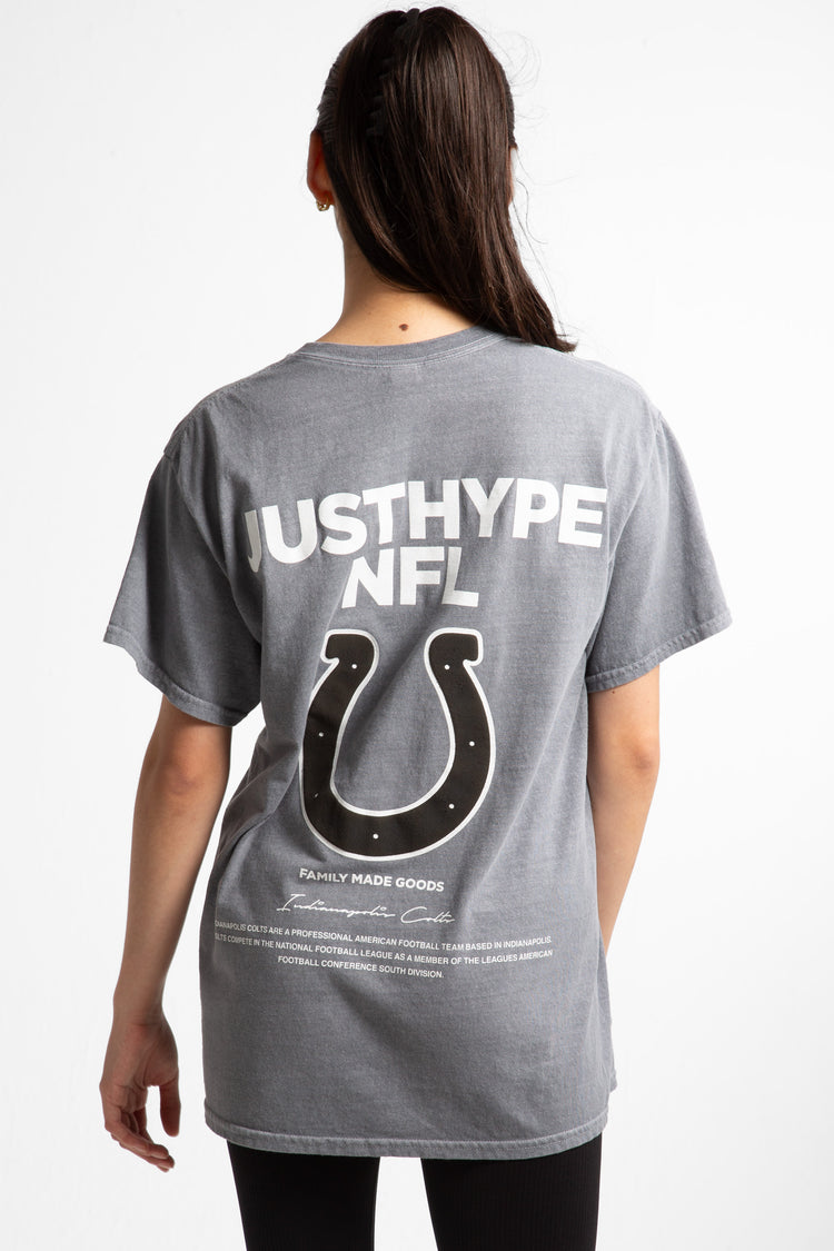 NFL X HYPE ADULTS GREY INDIANAPOLIS COLTS T-SHIRT