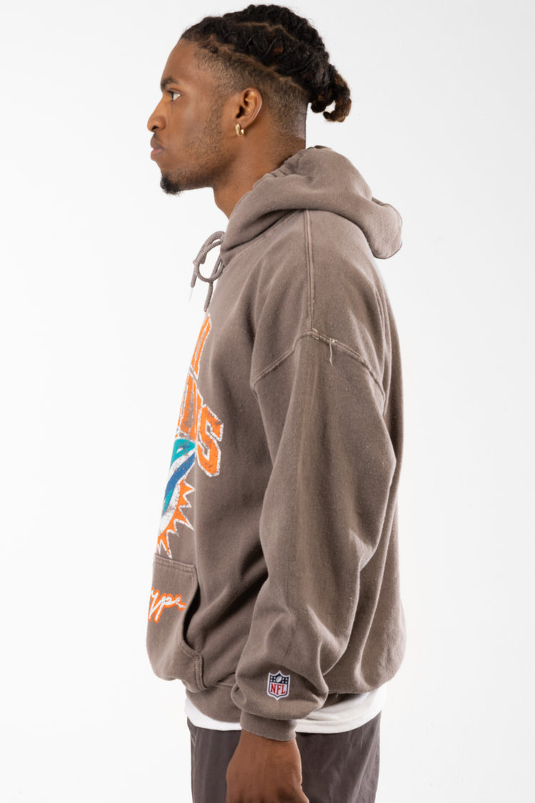 NFL X HYPE ADULTS BROWN MIAMI DOLPHINS HOODIE