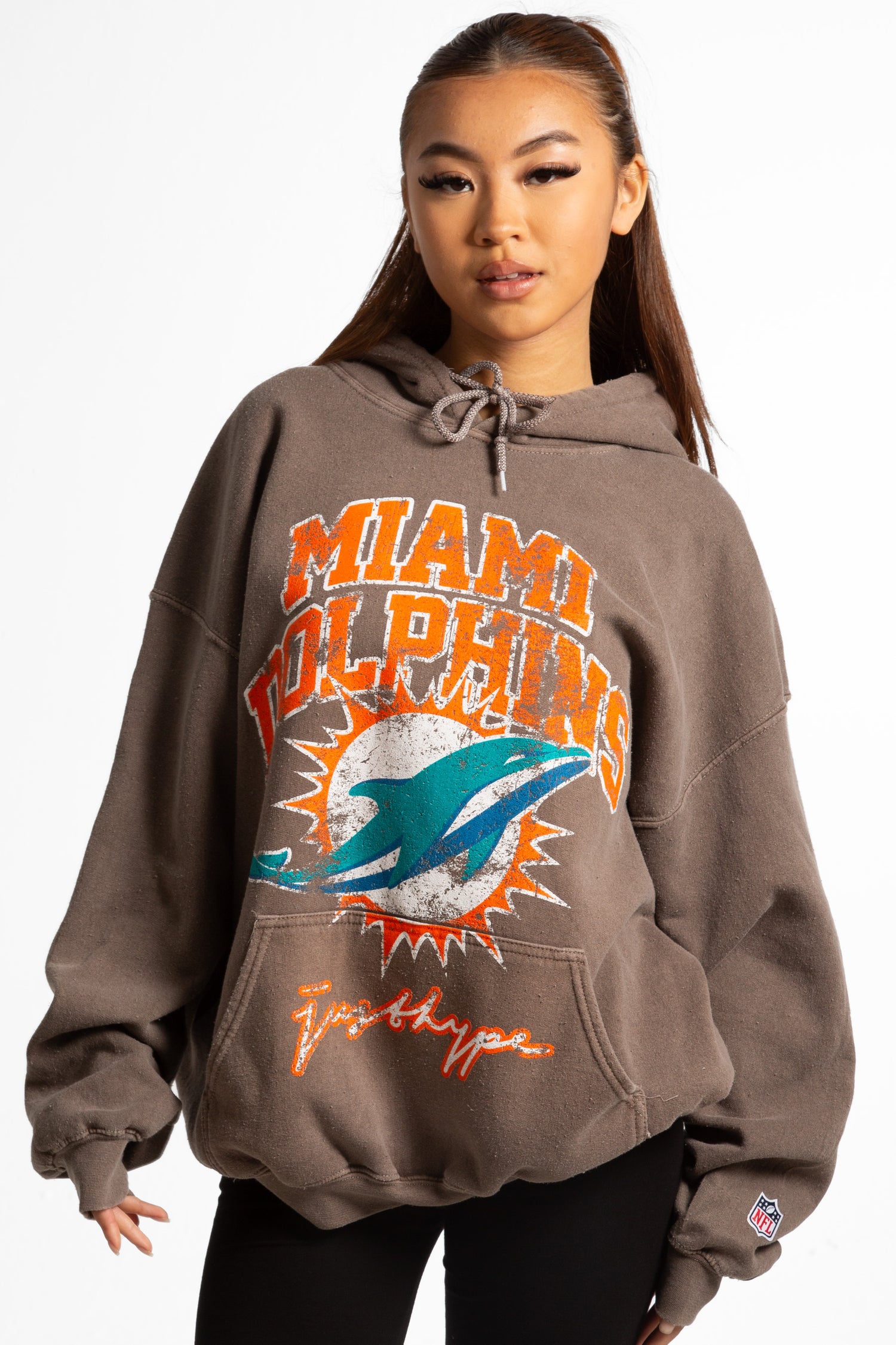Hype - Nfl x Brown Miami Dolphins Hoodie - Size S