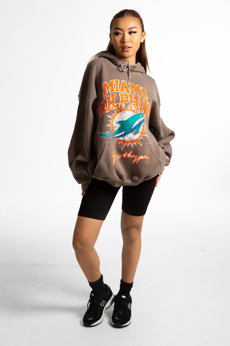 NFL X HYPE ADULTS BROWN MIAMI DOLPHINS HOODIE