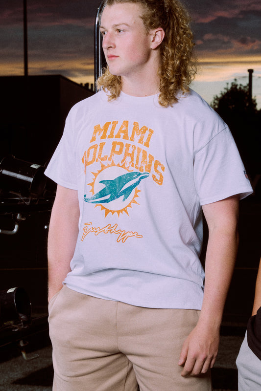 Nfl X Hype Adults White Miami Dolphins T-Shirt