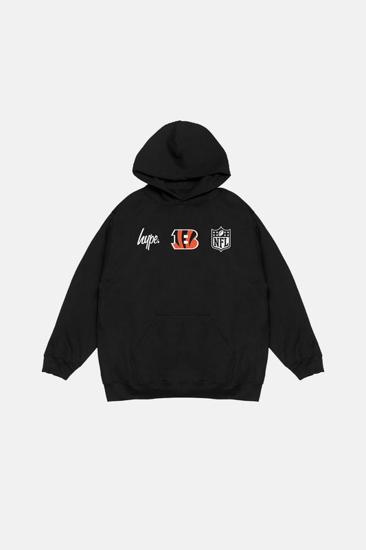 Nfl Cincinnati Bengals Girls' Gray Tie-dye Crop Hooded Sweatshirt