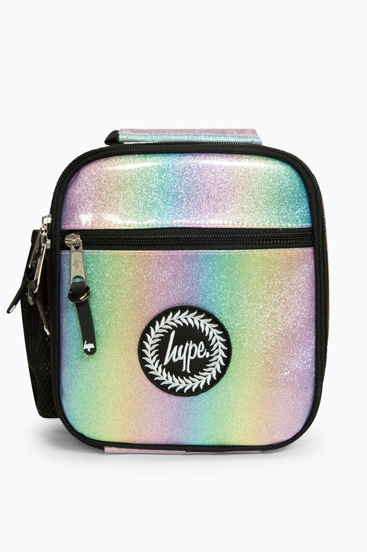 Hype Glitter Rainbow Lunch Bag Front Side