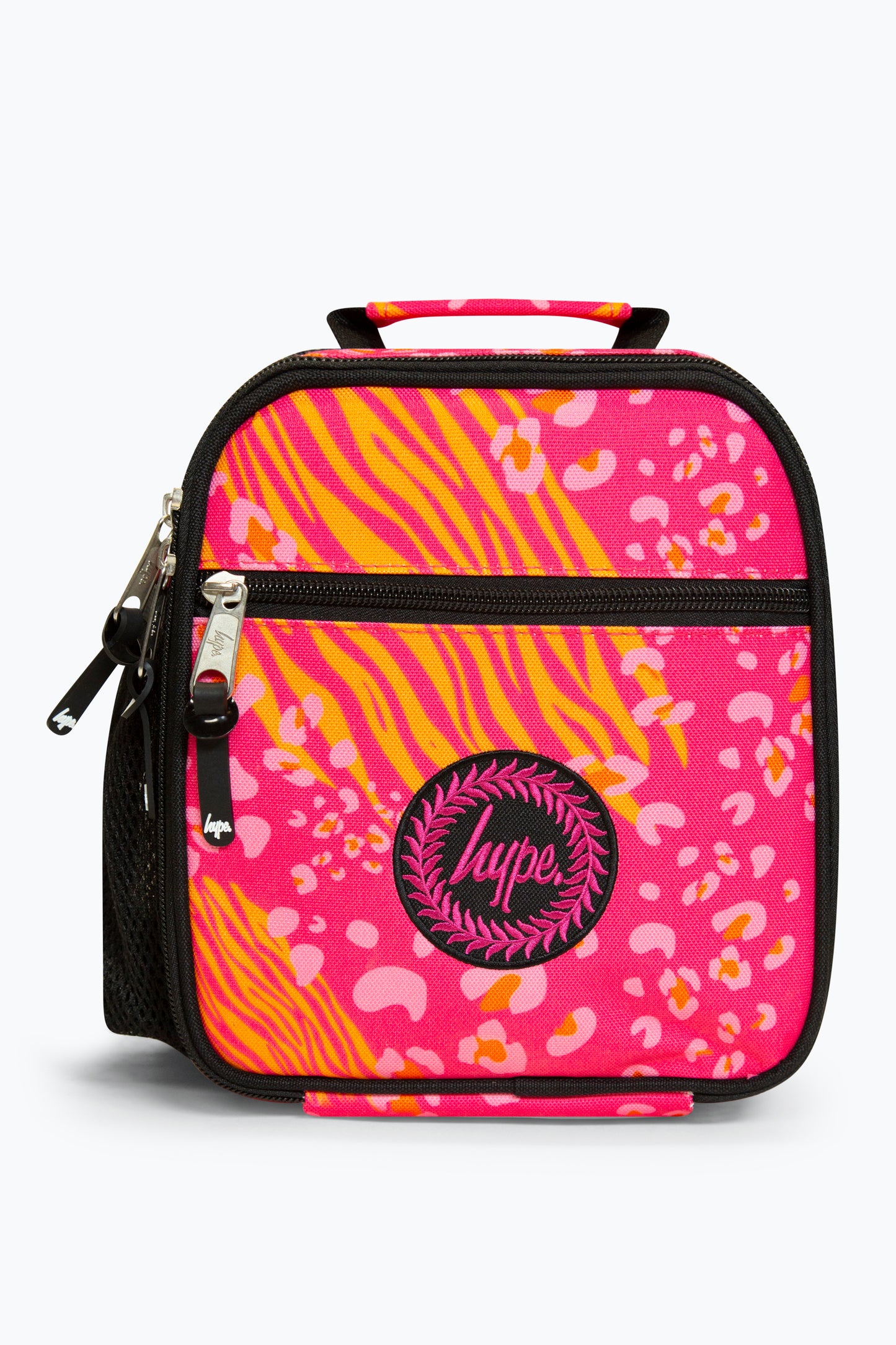 Hype Pink Animal Print Lunch Bag Front Side