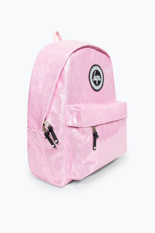 HYPE GIRLS BABY PINK HOLOGRAPHIC ICONIC BACKPACK