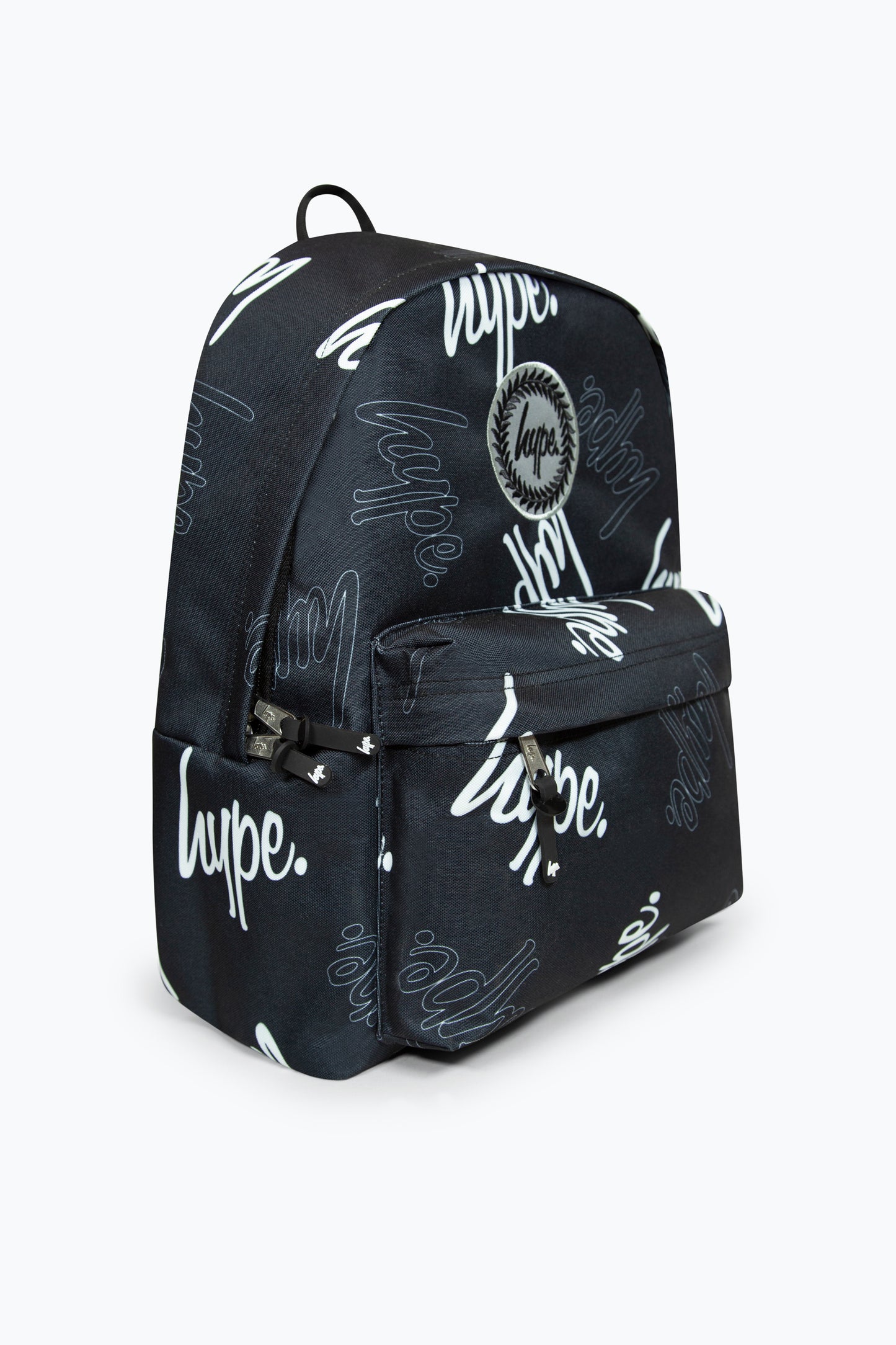 Hype Unisex Iconic Multi Script Black School Backpack