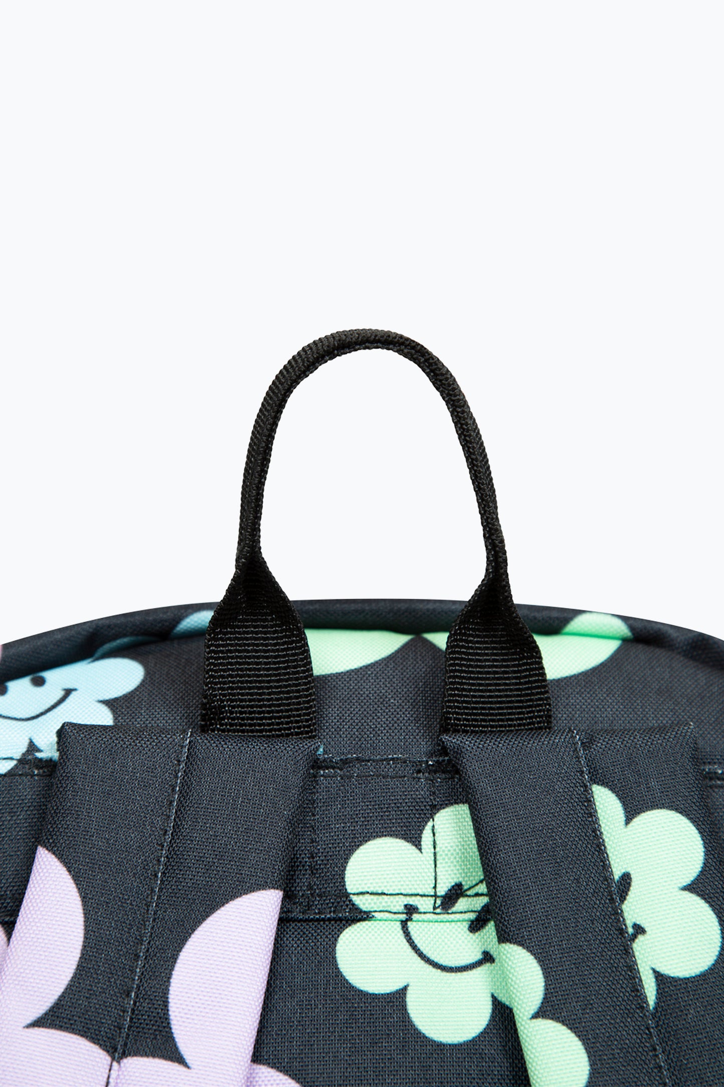 Hype Girls Iconic Black Happy Flower Backpack