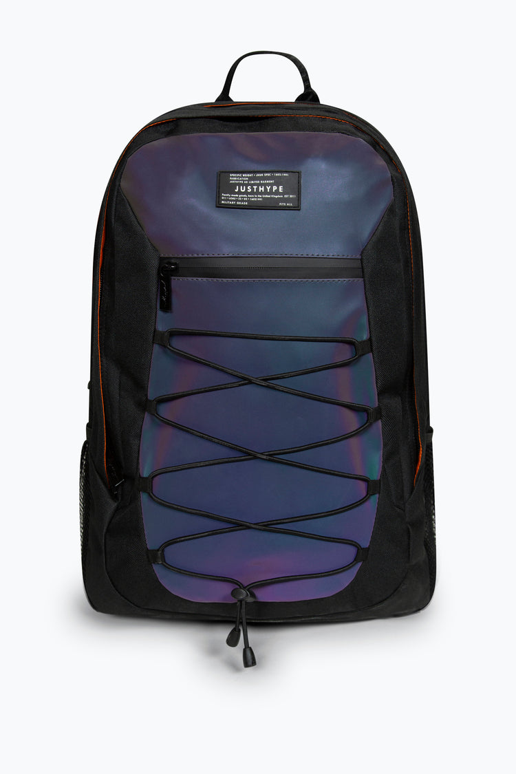 Hype Unisex Black Reflective Maxi Backpack