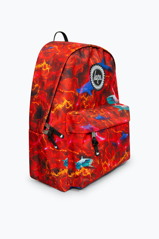 HYPE BOYS RED LAVA SHARKS ICONIC BACKPACK