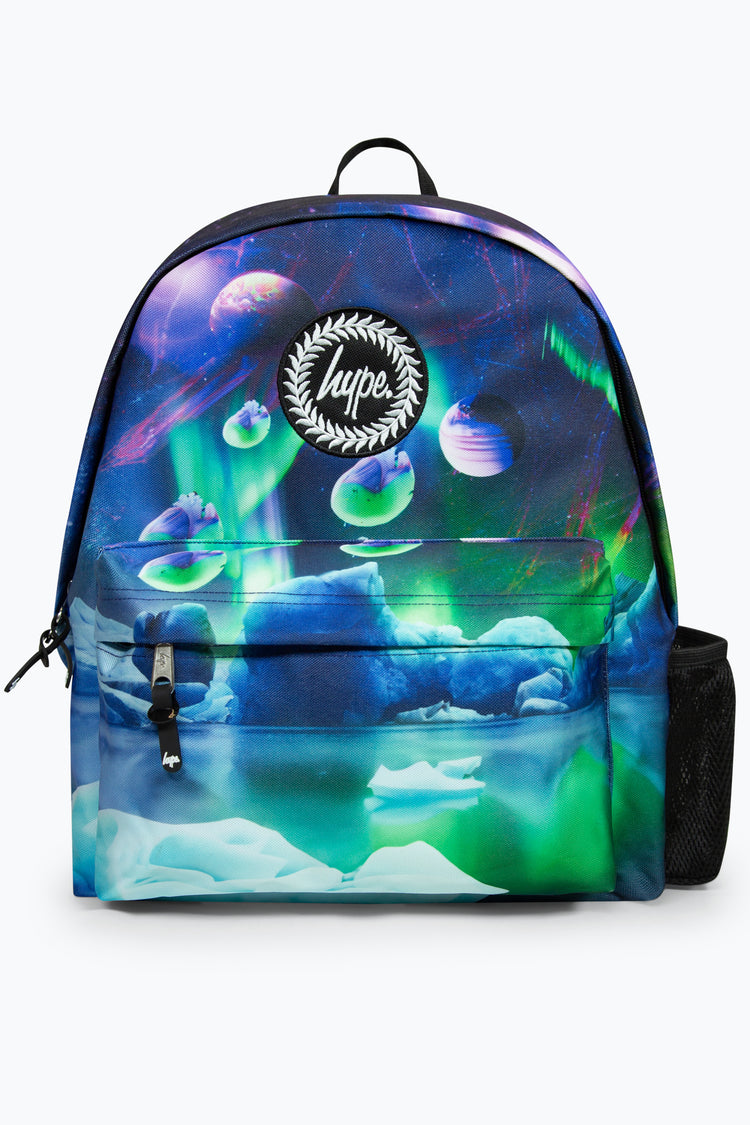 Hype Blue/Green Alien Landscape Iconic Boys School Backpack