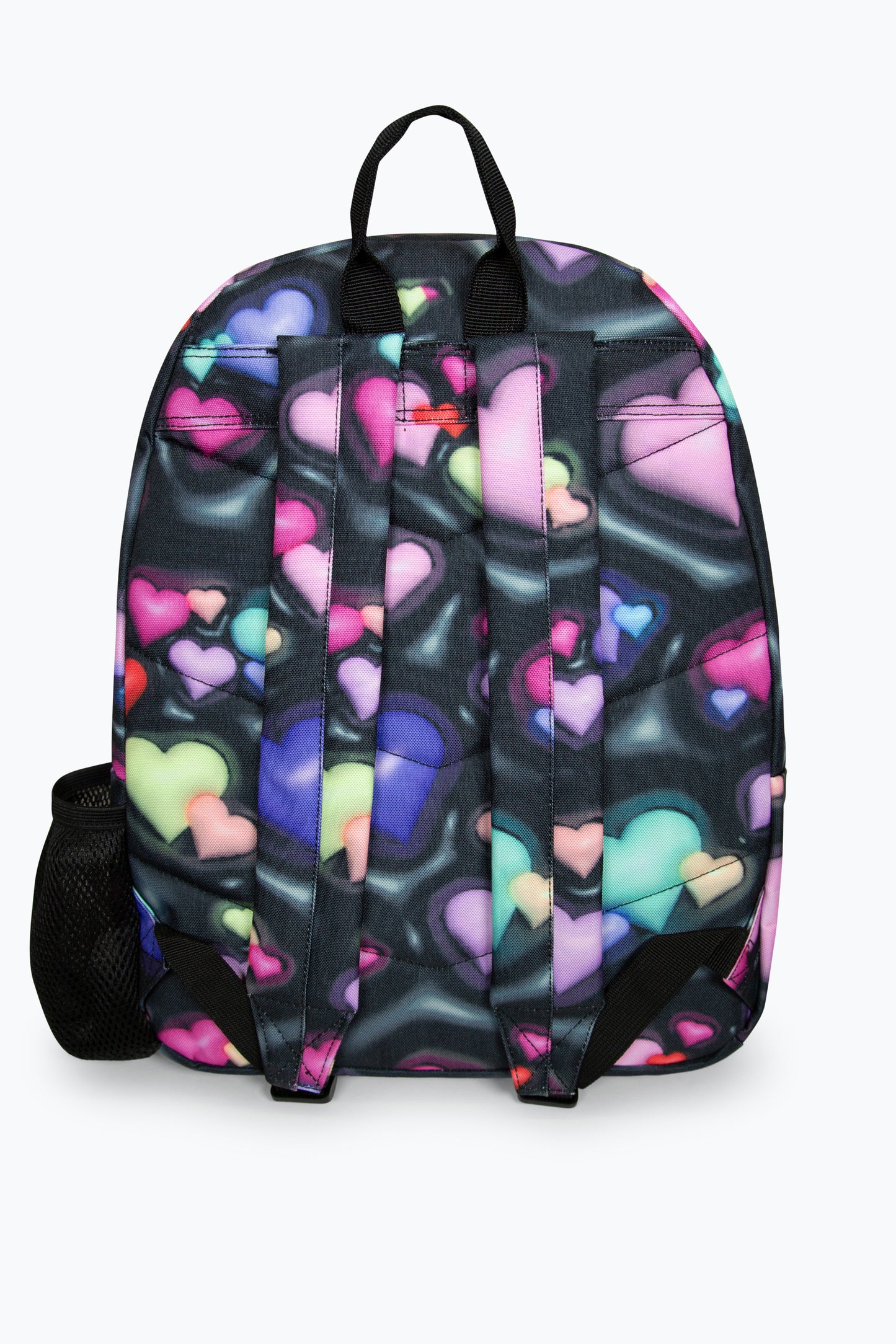 Hype Girls Black 3D Hearts Iconic School Backpack