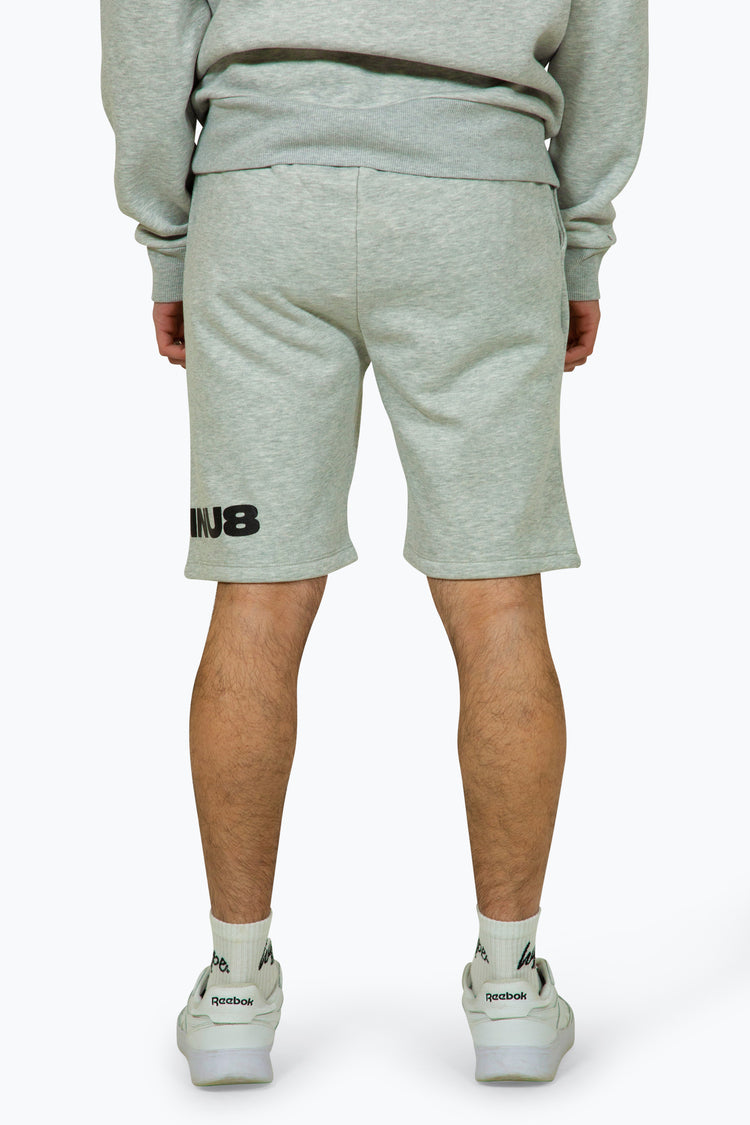 CONTINU8 UNISEX GREY MARL SHORTS