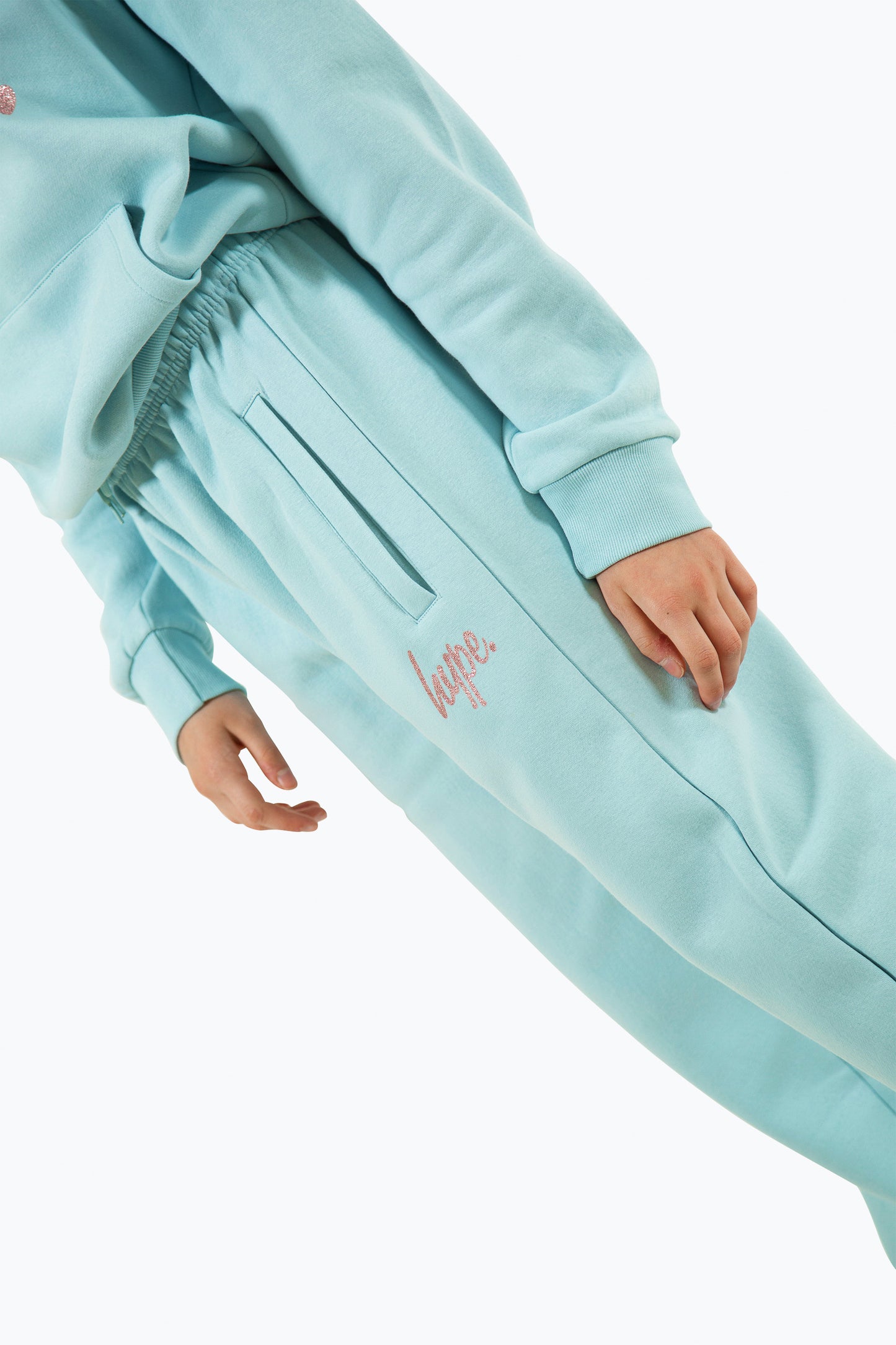 Hype Girls Light Blue Script Joggers