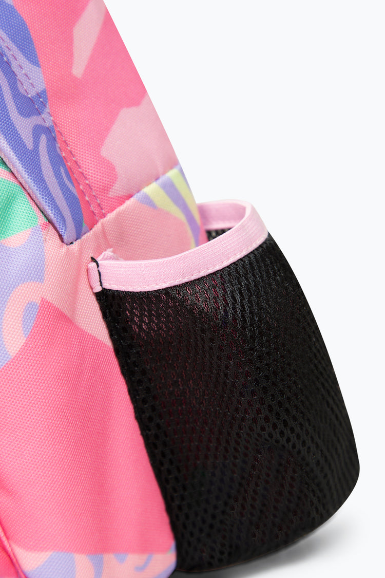 Hype Multicoloured Pastel Prints Iconic Girls School Backpack