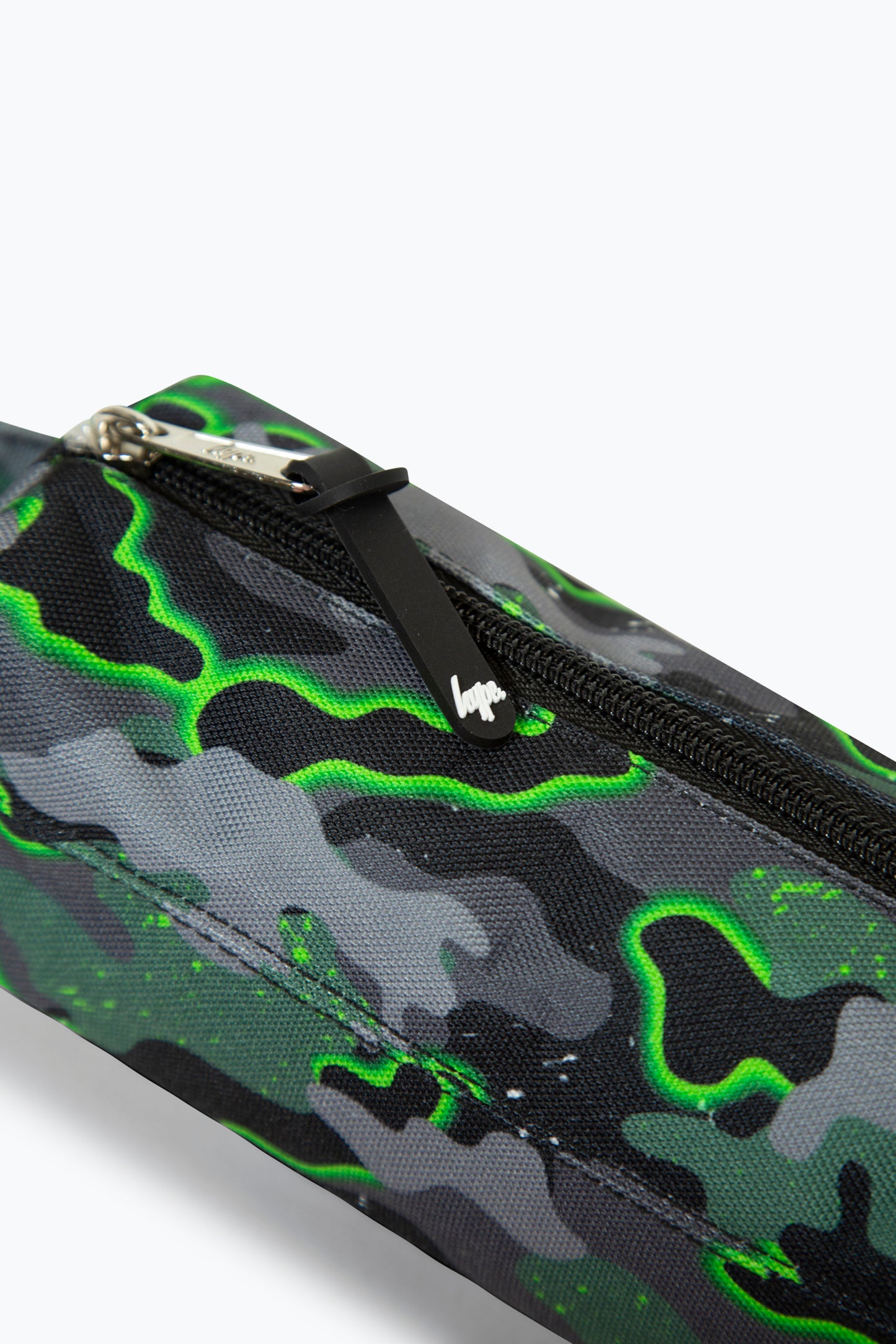 Hype Boys Glow Camo Green Pencil Case Zips