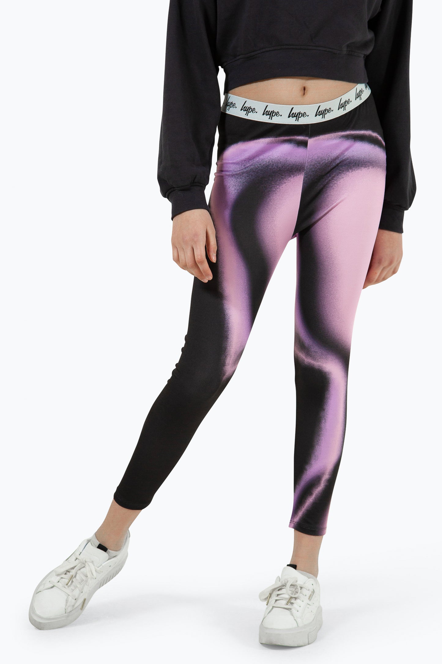 Hype Kids Pink Spray Fade Leggings