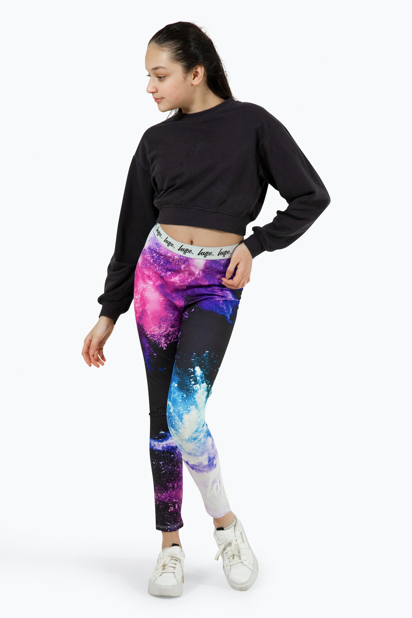 Hype Girls Multi Purple Chalk Leggings