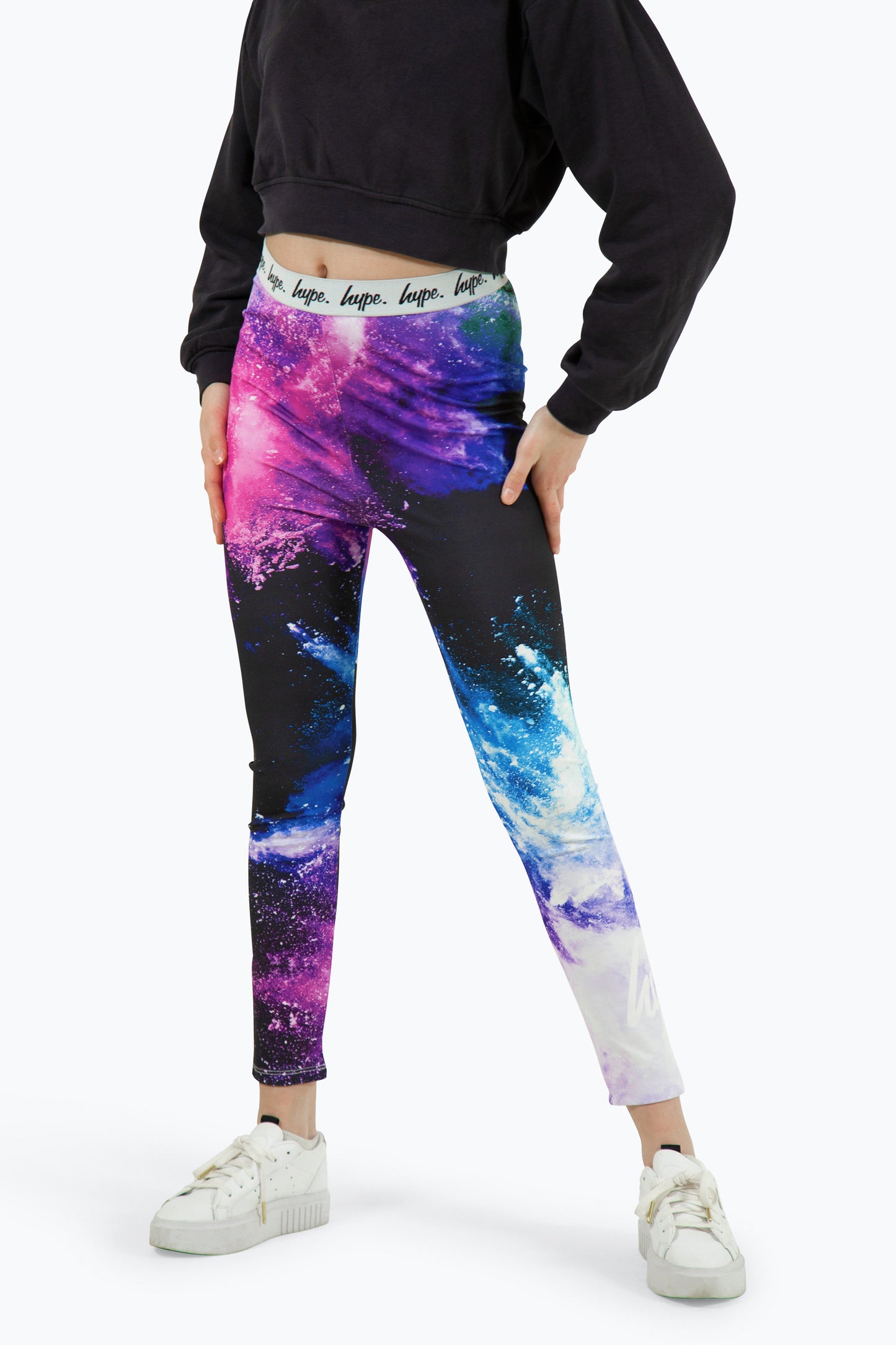 Hype Girls Multi Purple Chalk Leggings