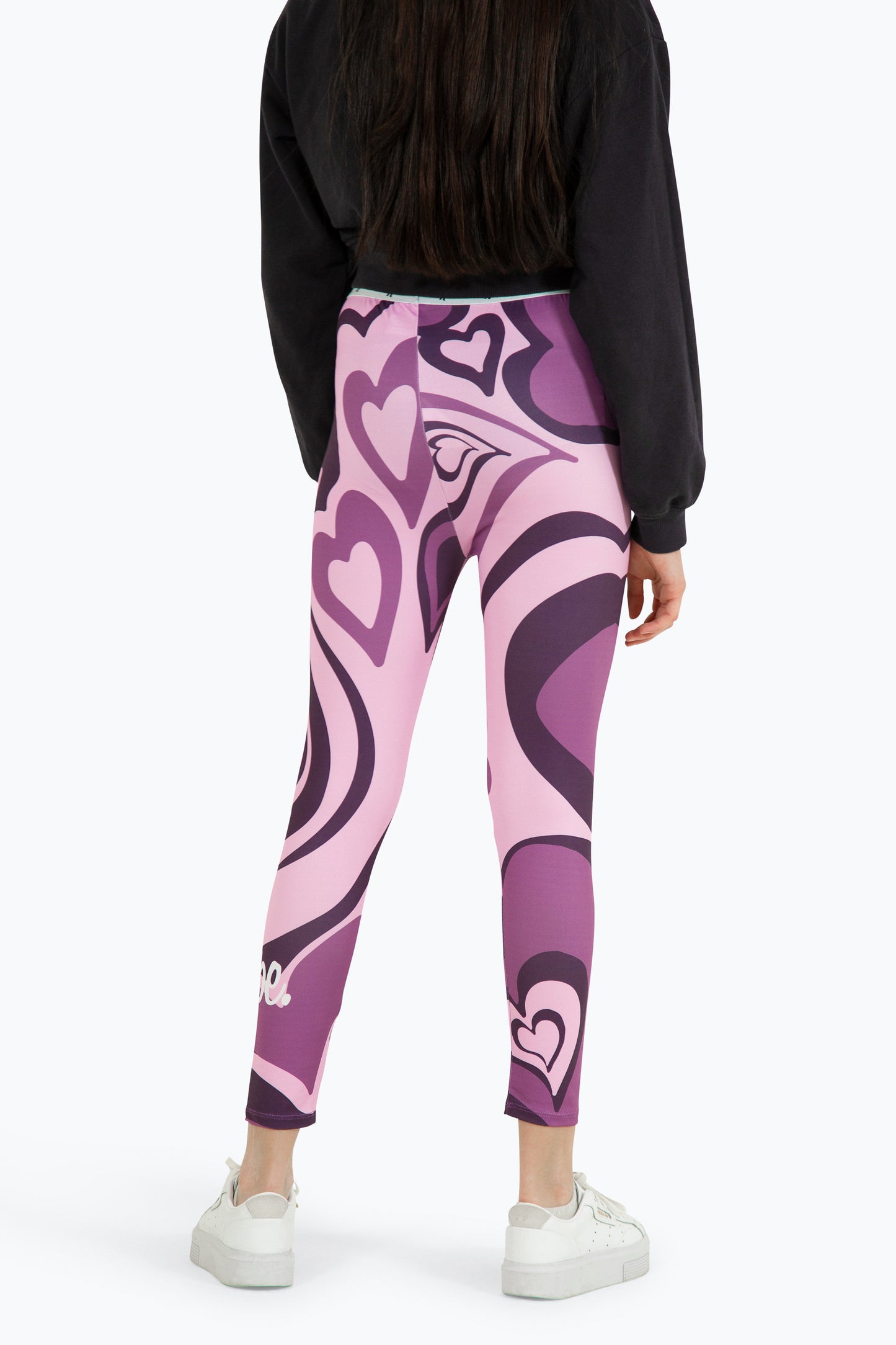 Hype Kids Pink Swirl Heart Leggings