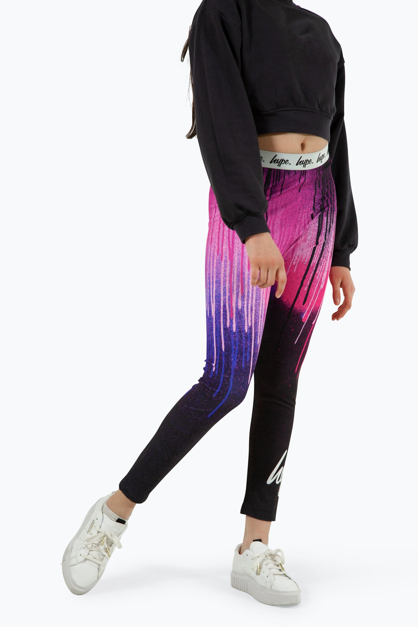 Hype Girls Multi Pink Drips Leggings