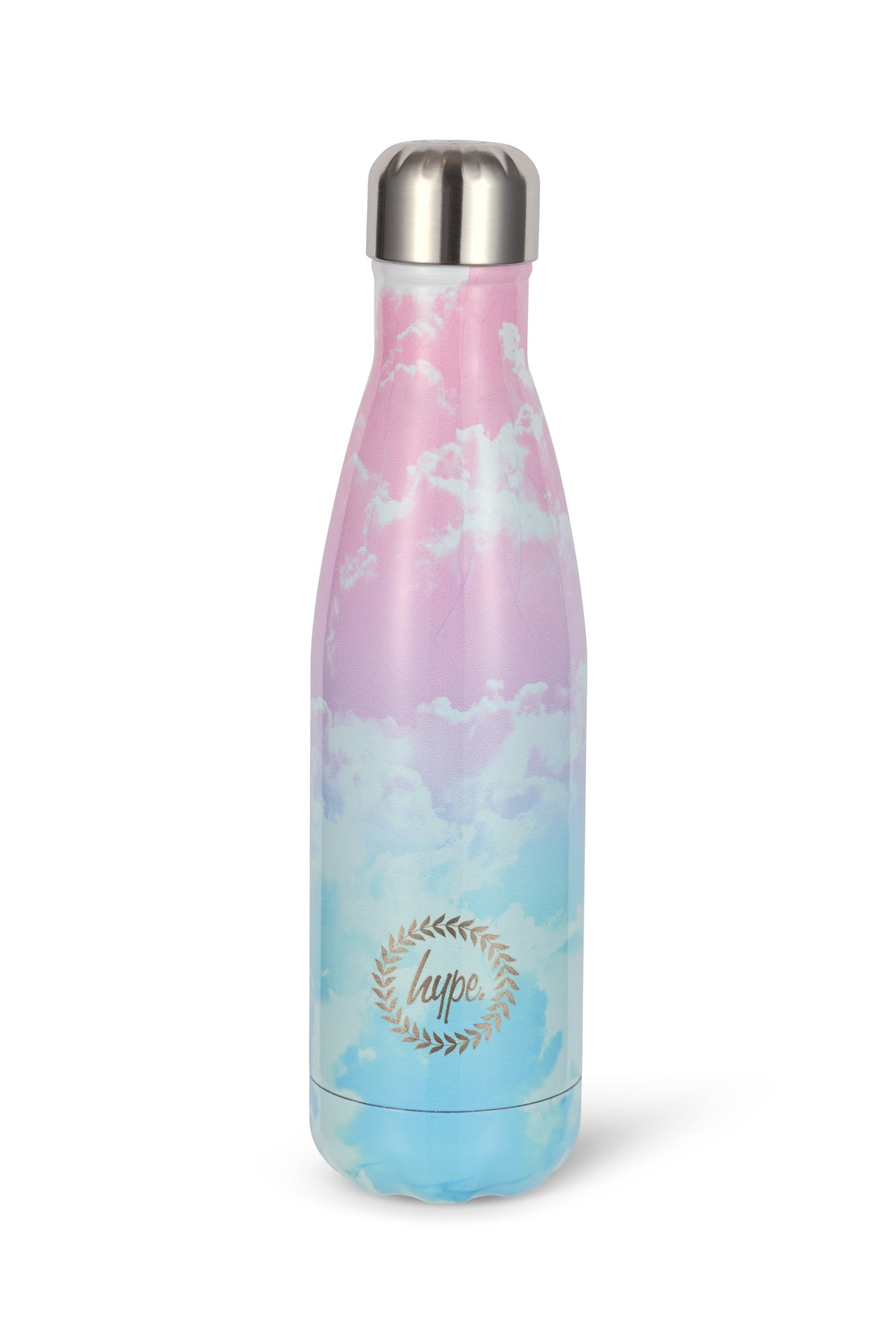 Hype Girls Pink/Blue Cloud Fade Thermal Water Bottle