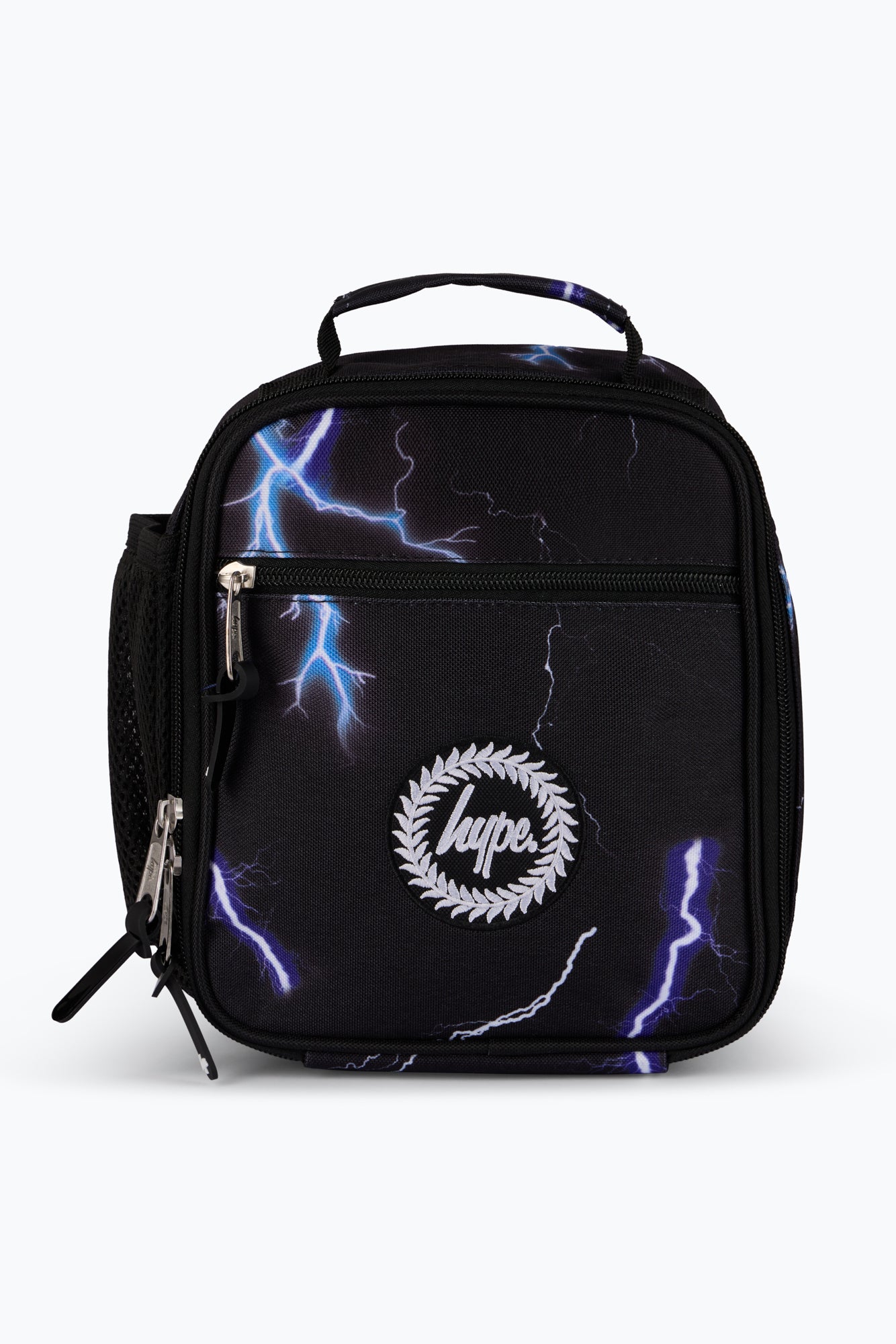 Hype Boys Black Lightning Print Lunch Bag