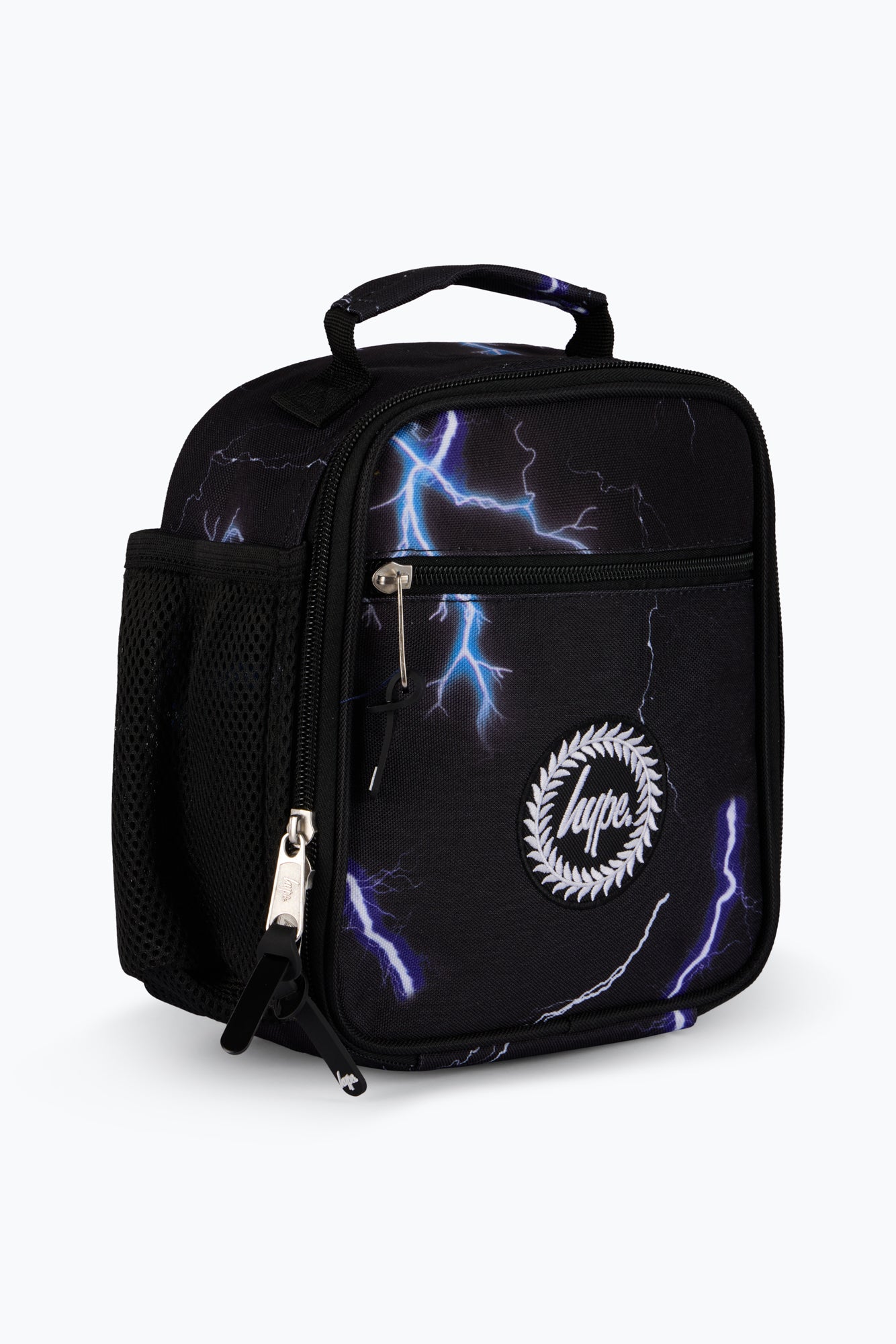 Hype Boys Black Lightning Print Lunch Bag