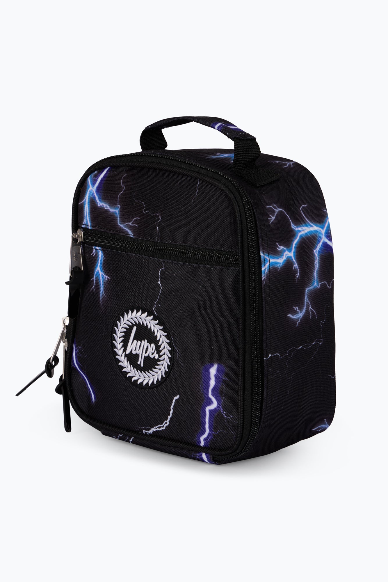 Hype Boys Black Lightning Print Lunch Bag