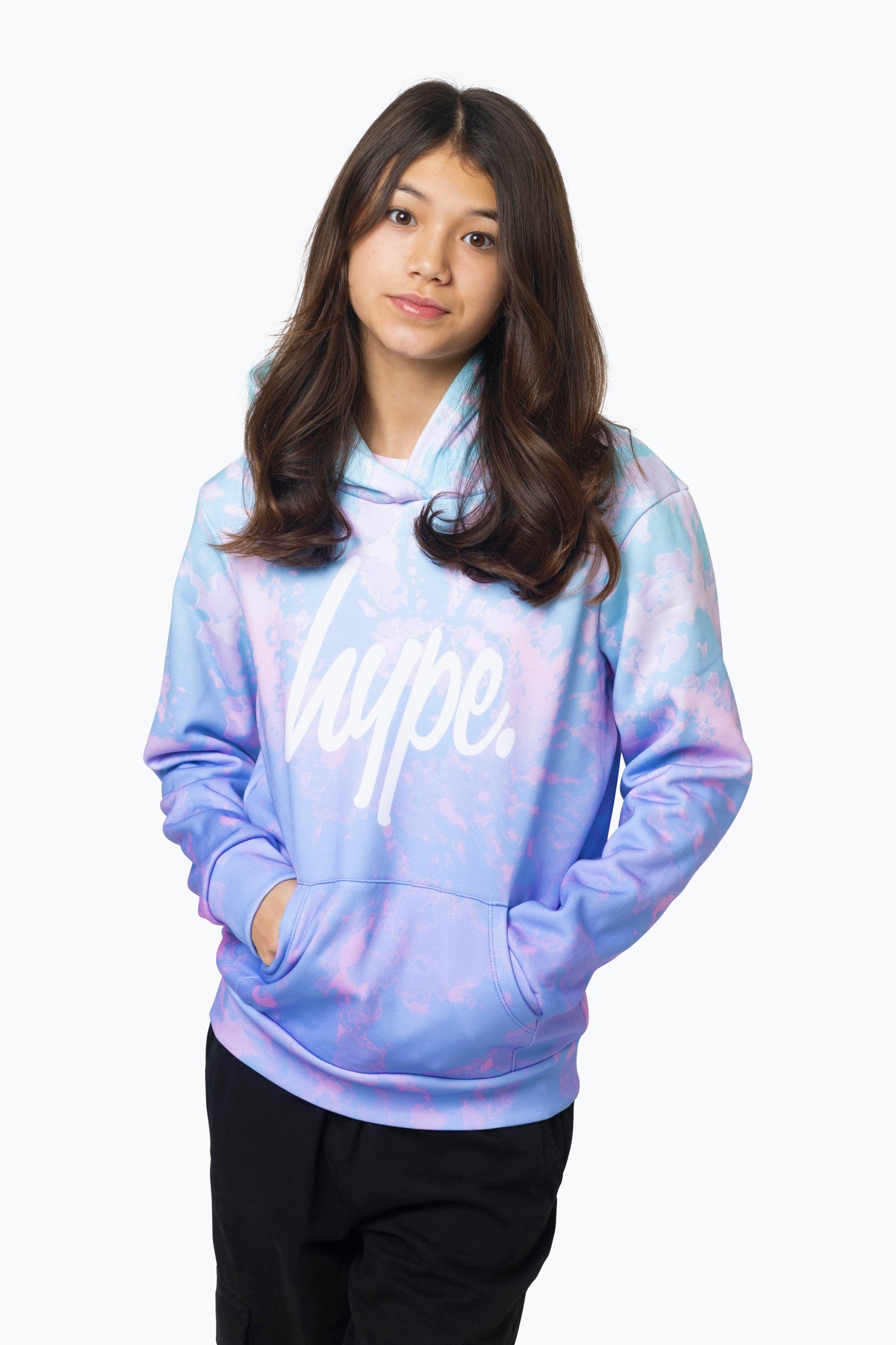 Hype Girls Multi Pastel Tie Dye Hoodie