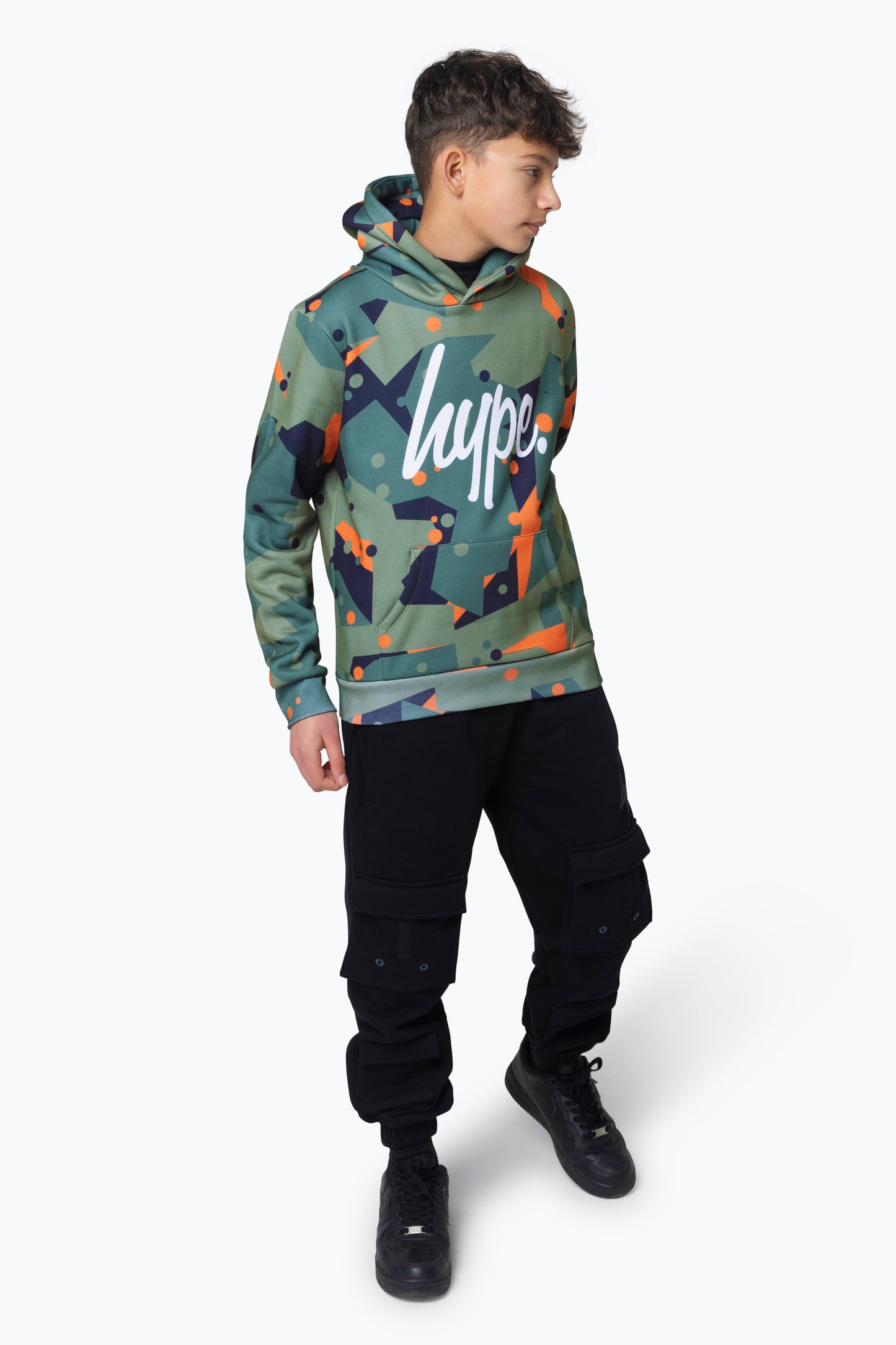 Hype Boys Multi Geo Camo Hoodie