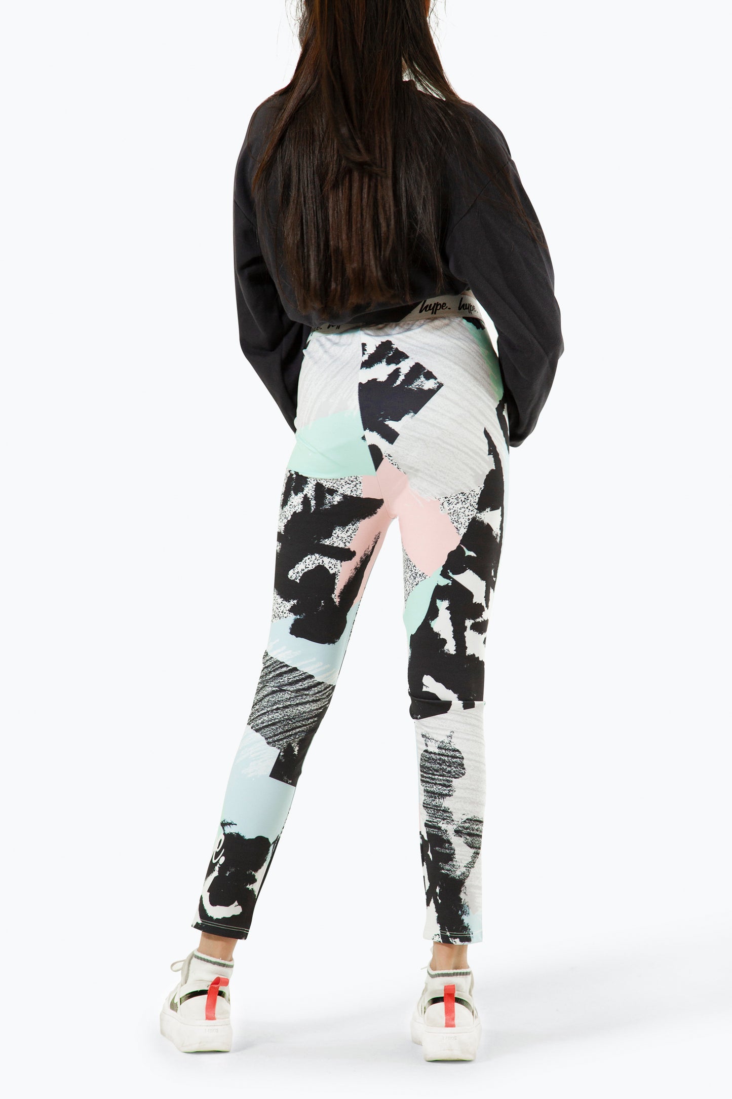 Hype Girls Multi Pastel Abstract Leggings