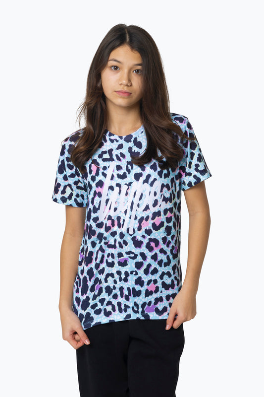 Hype Girls Multi Ice Leopard T-Shirt